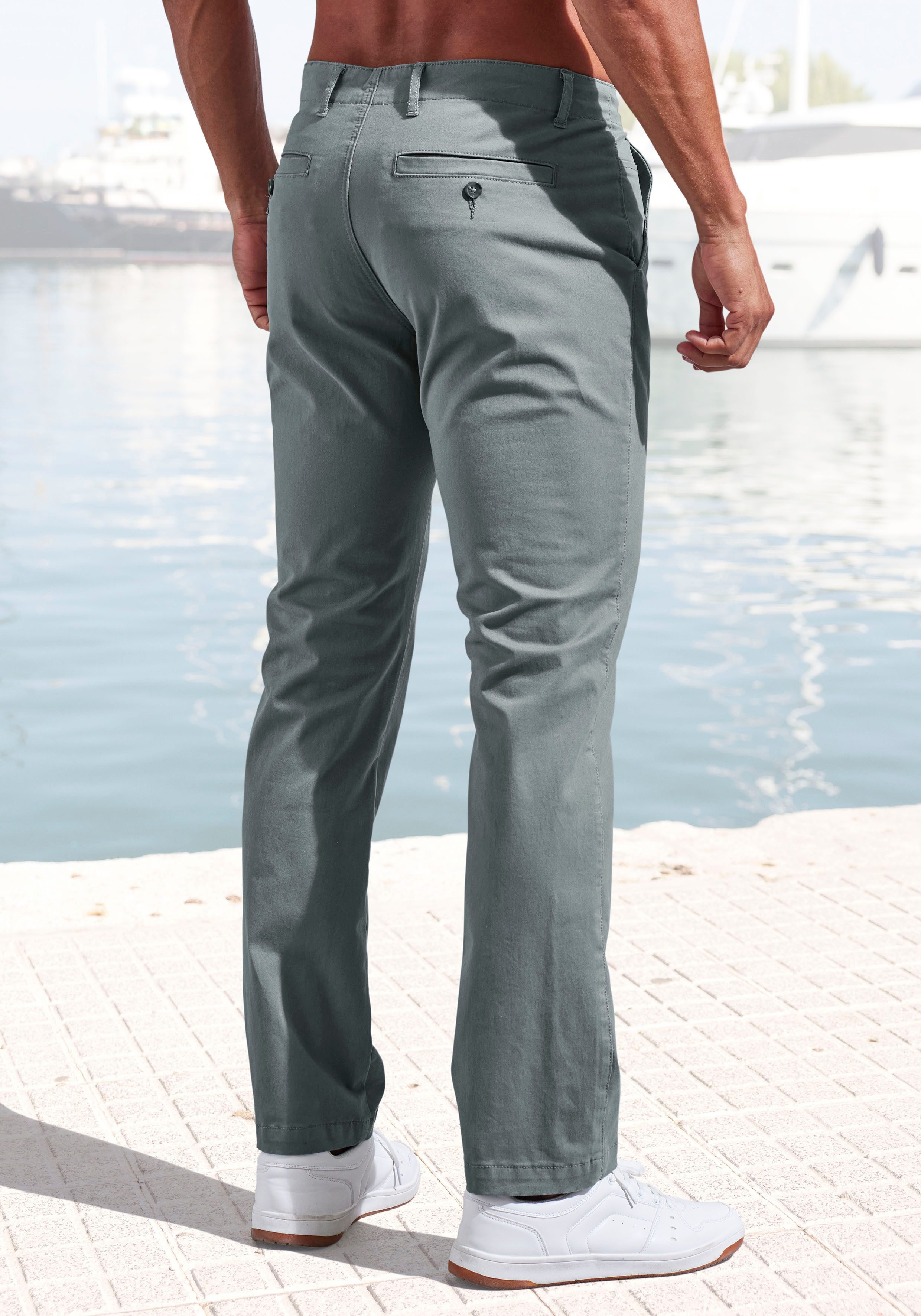 John Devin Chinohose regular-fit aus elastischer Baumwoll-Qualität