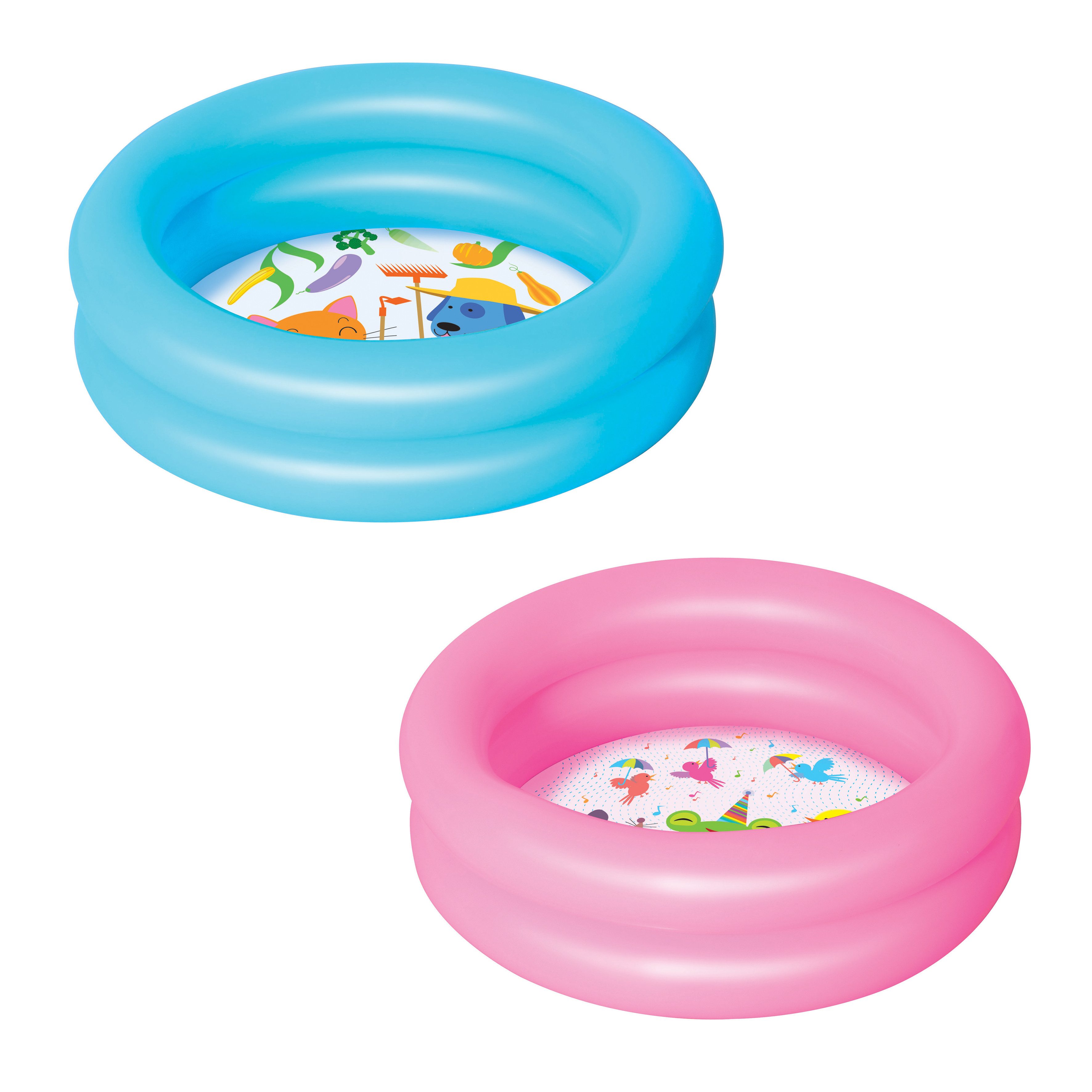 BESTWAY Planschbecken Bestway Baby-Pool 2-Ring Ø61x25cm 2fach sortiert