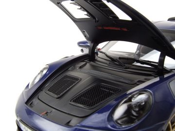 Norev Modellauto Porsche 911 GT3 RS 2022 dunkelblau metallic Modellauto 1:18 Norev, Maßstab 1:18