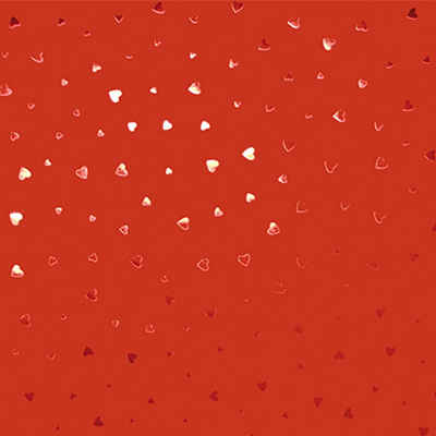 Star Geschenkpapier, Geschenkpapier mit Herz Motiv 70cm x 2m Rolle Rot