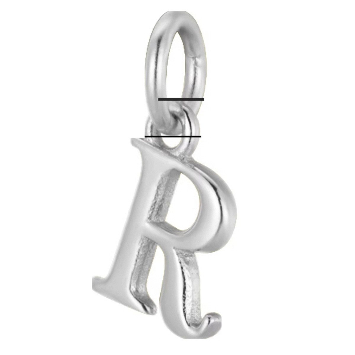 Silberkette Buchstabenanhänger " R " Kette mit Buchstaben Anhänger R Namenskette
