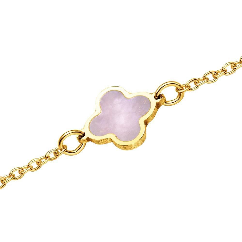JEWLIX Goldarmband 585er Goldarmband für Damen von JEWLIX mit Blüten aus Perlmutt GB0035