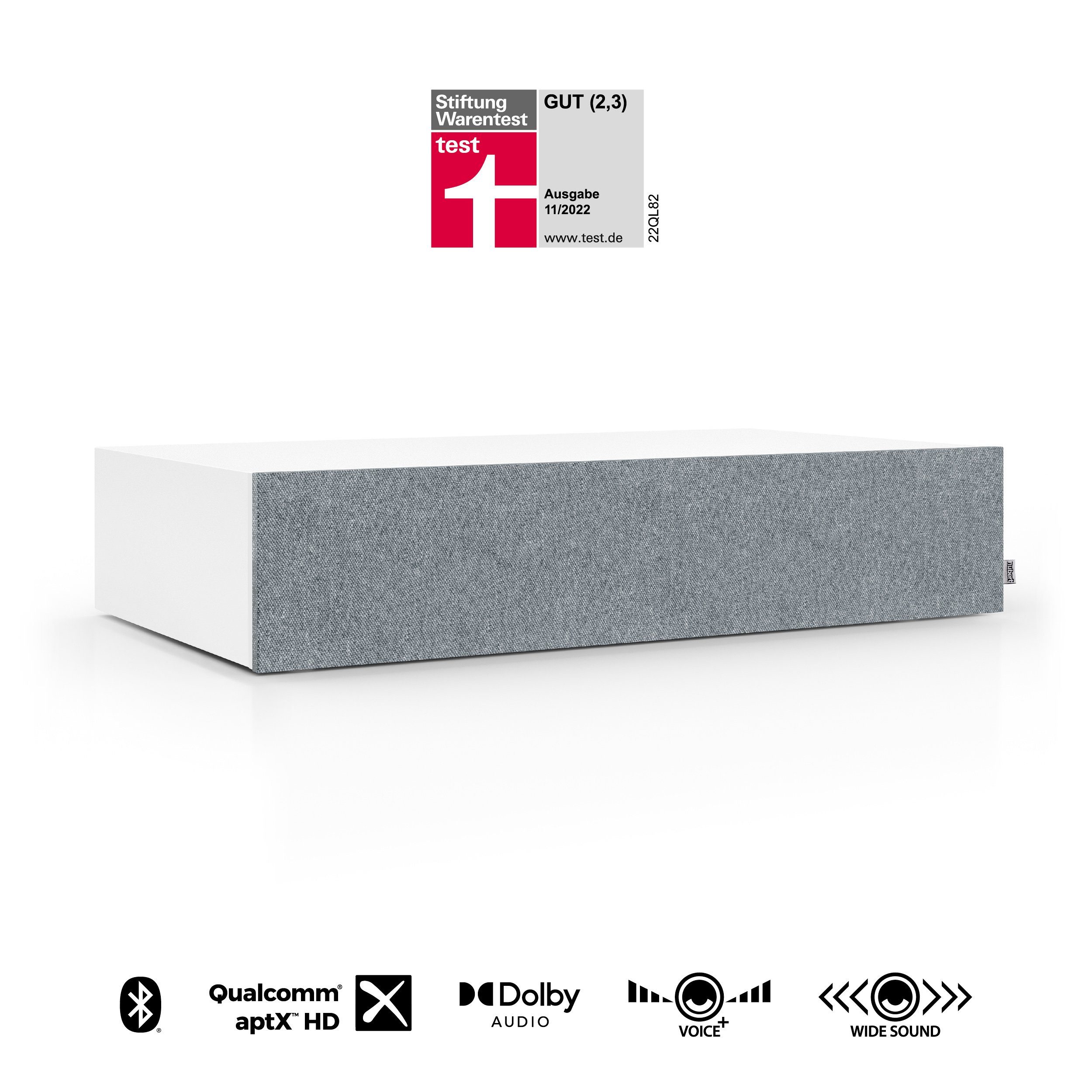 Nubert nuBoxx AS-225 max Soundbar (100 W, Aktive Soundbar, 2-Wege, 100 W Dauerleistung, Voice)