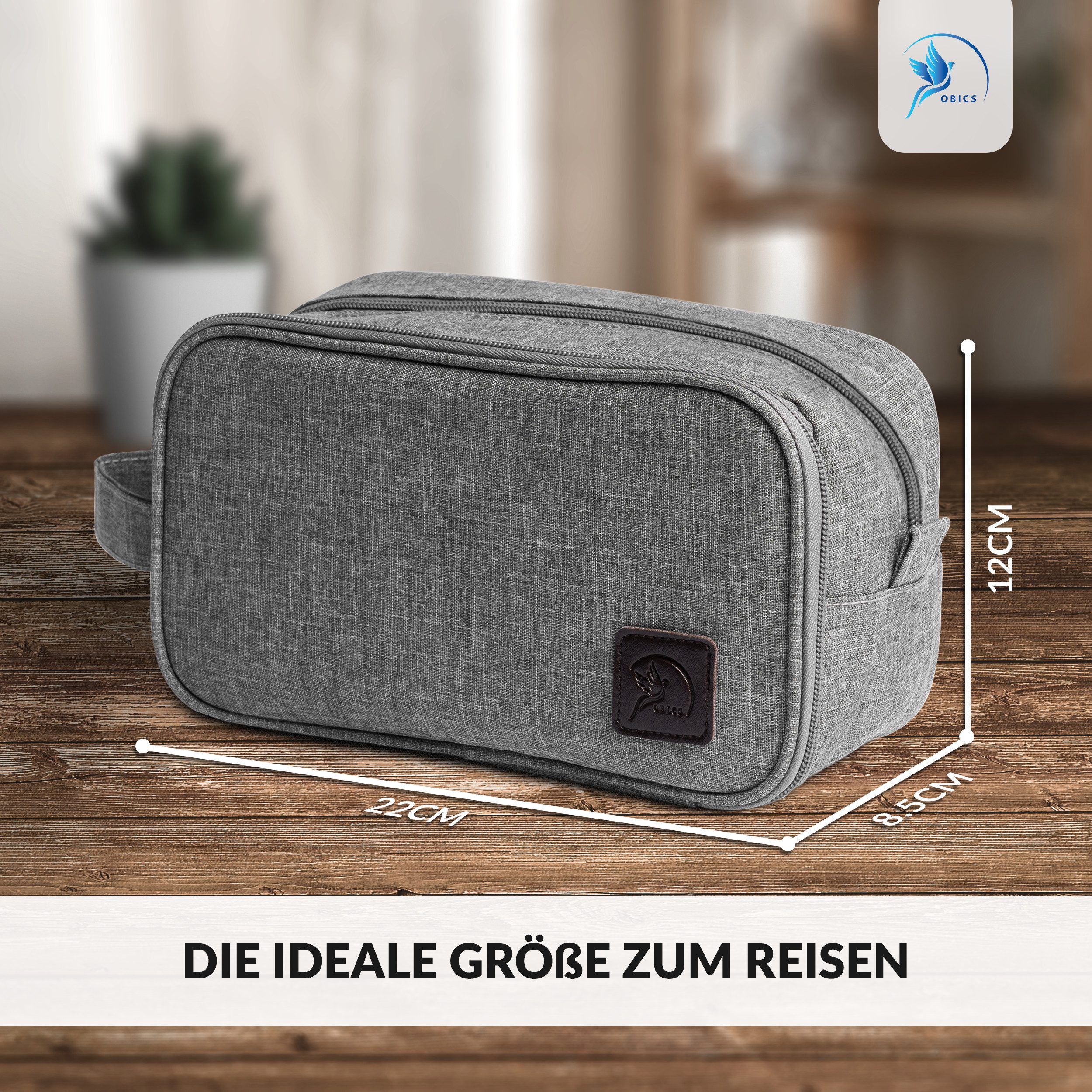 Obics Kulturbeutel, kleine Kosmetik-rasche für die Reise und Unterwegs