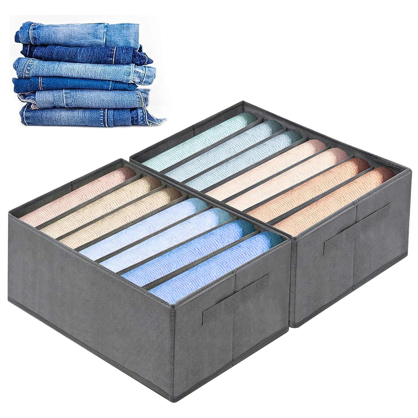 CALIYO Aufbewahrungsbox 2-Tlg Kleiderschrank Organizer Aufbewahrungsbox Sch günstig online kaufen