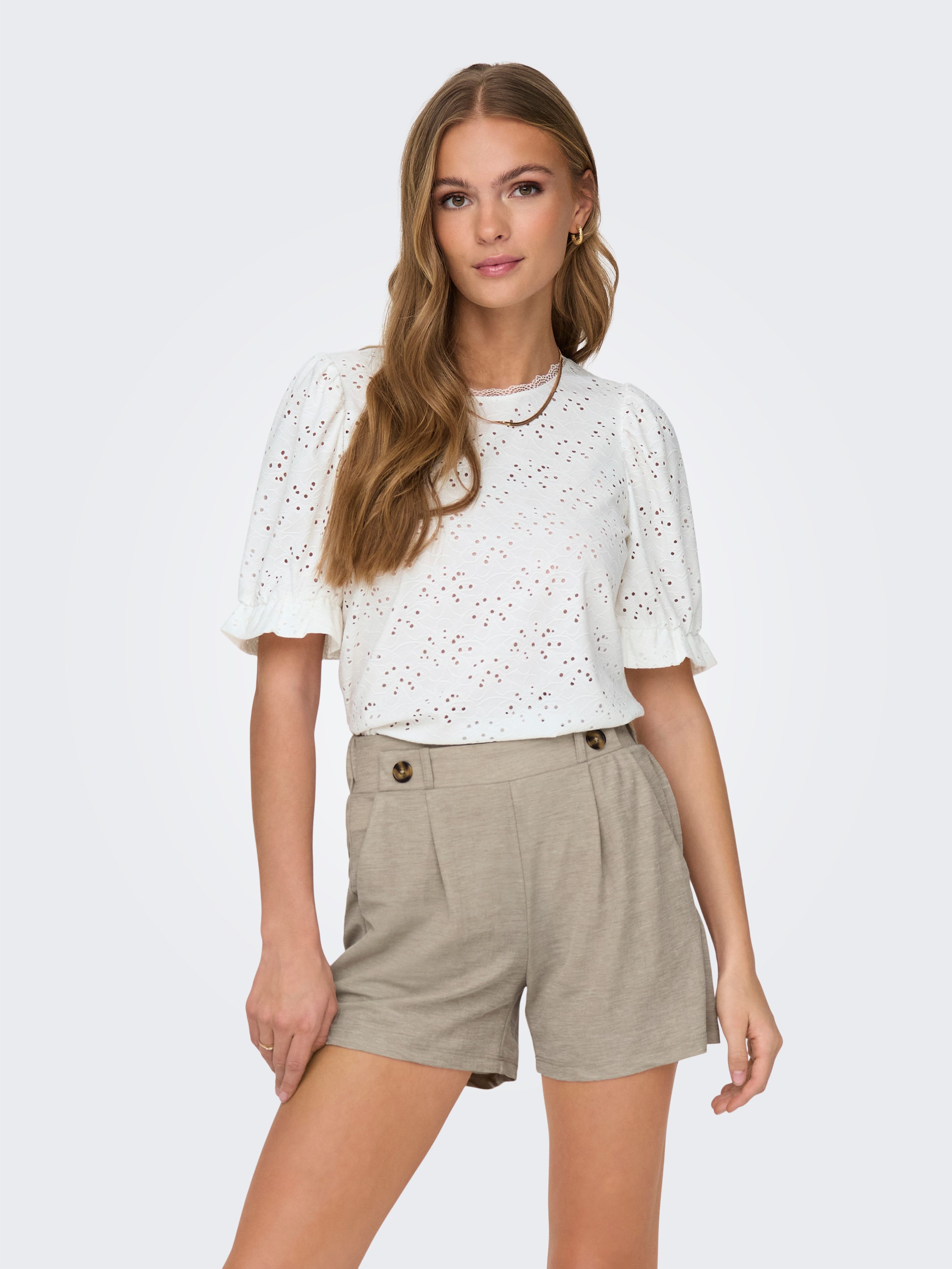ONLY Kurzarmshirt ONLNEW SMILLA LIFE S/S PUFF TOP JRS günstig online kaufen