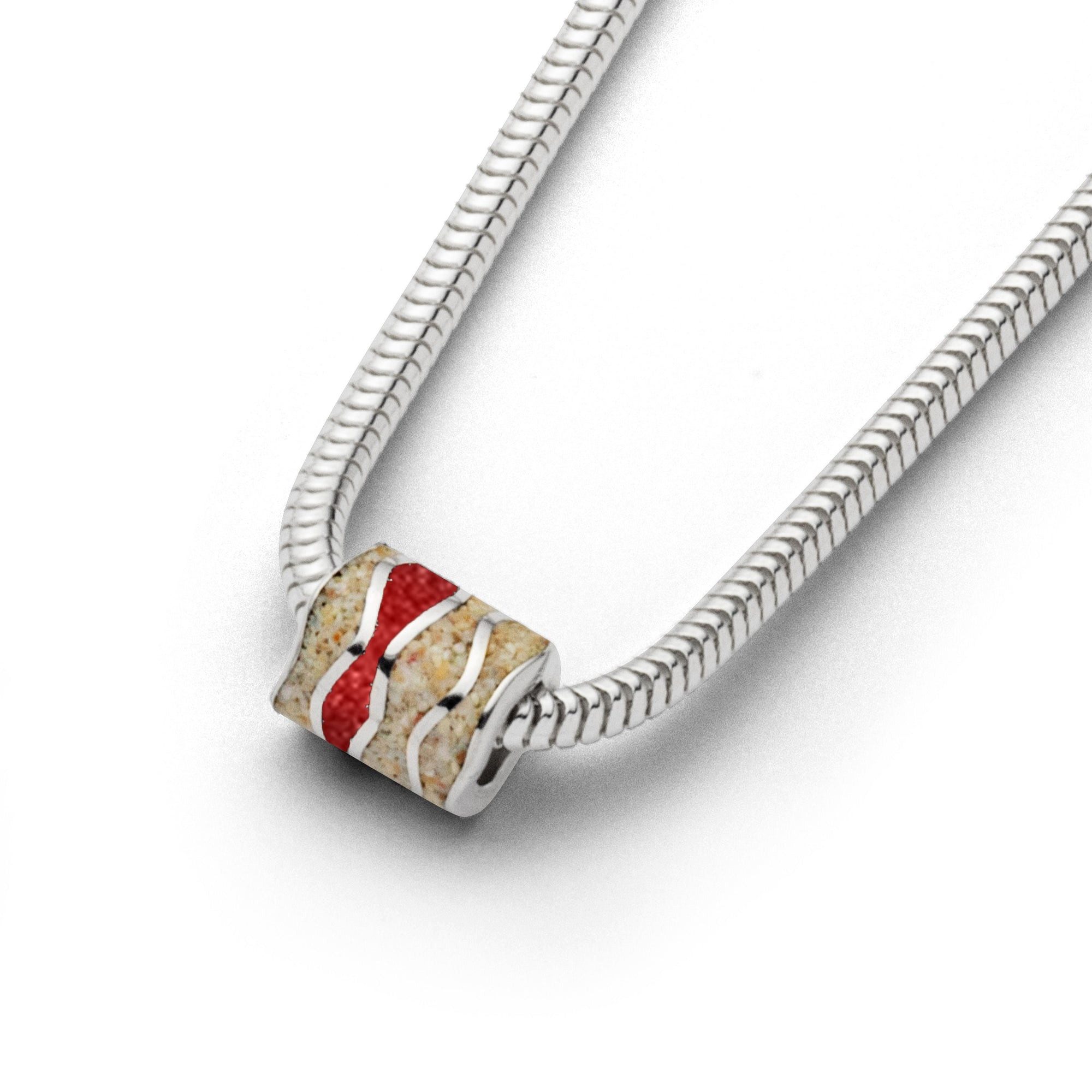 Kette mit Anhänger DUR Schmuck: Kette "Strandwellen", mit Strandsand und Koralle, K2902