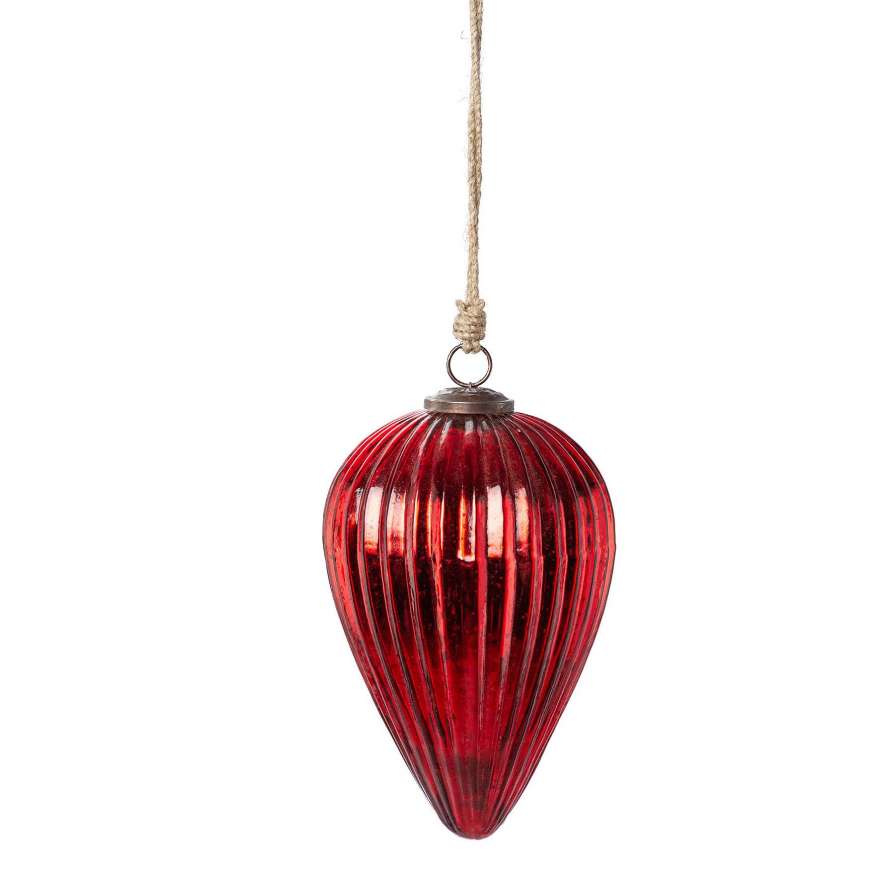 Georg Stiels Weihnachtsbaumkugel aus Glas, Antik wirkender Zapfen, stilisierter Zapfen-Körper