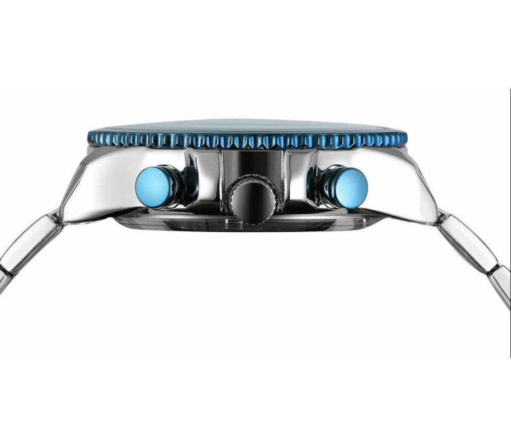 Rötting Design Automatikuhr Herrenuhr Armbanduhr Marke Forsining blaues Ziffernblatt Edelstahl, Datum Wochentag Monats Anzeige – Bild 4 von 5