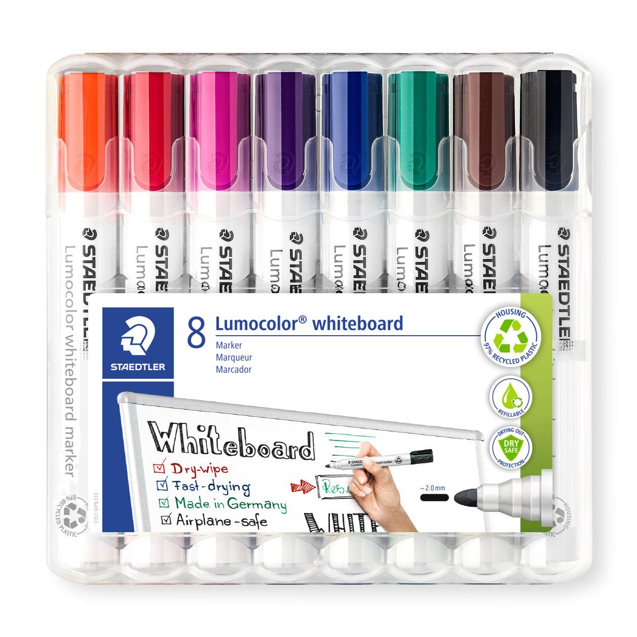 STAEDTLER Whiteboard Маркеры STAEDTLER Lumocolor Whiteboard-Marker - 2 mm - 8er Box