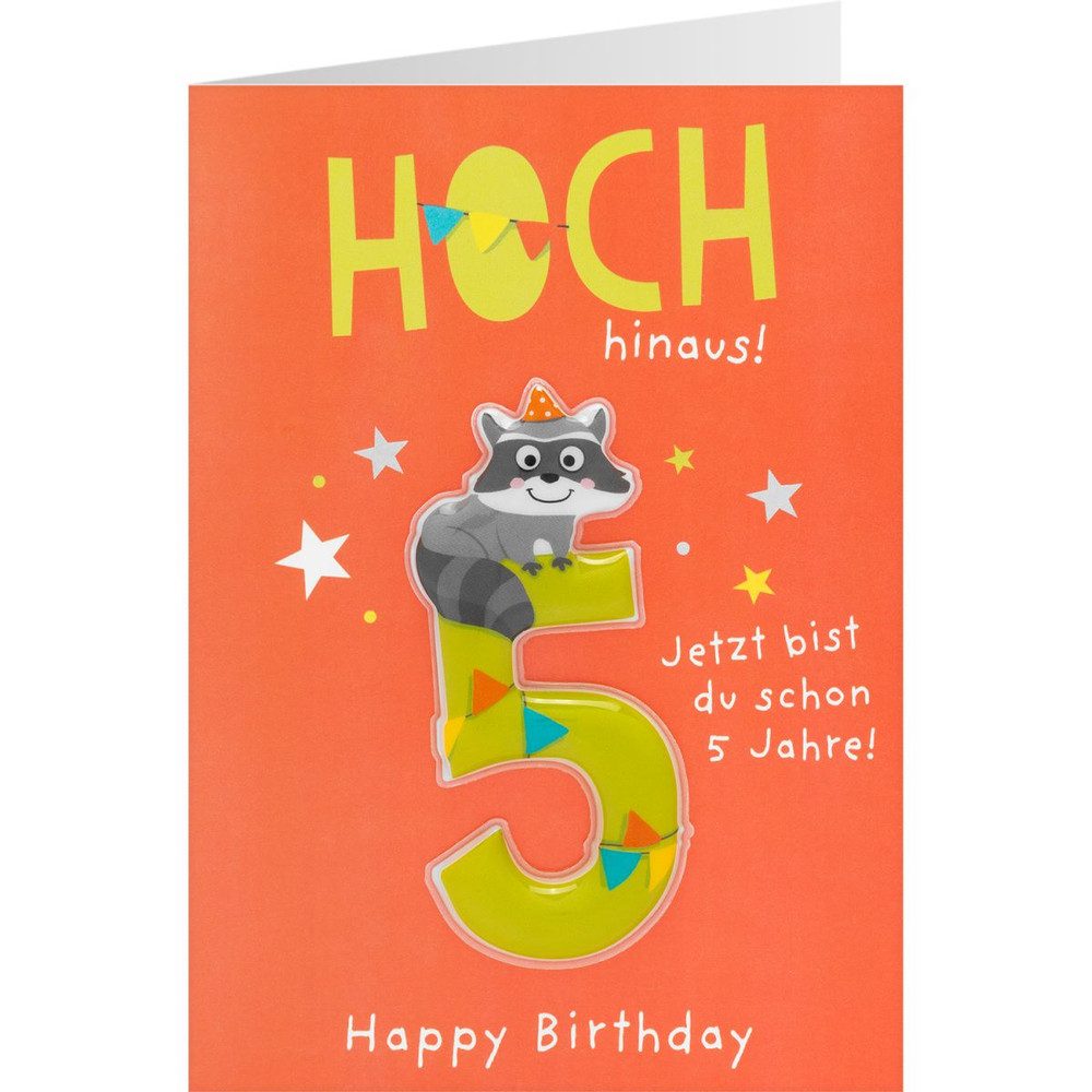 Sheepworld Geburtstagskarten Geburtstagskarte - Hoch hinaus! - Jetzt bist du schon 5 Jahre! - Happy