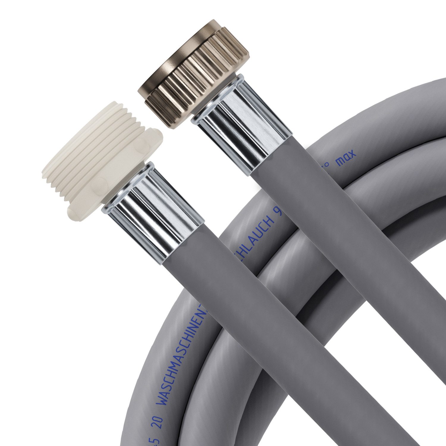 VIOKS Zulaufschlauch für Kaltwasseranschluss (25°C) 3/4 Zoll Anschlüsse, Zubehör für Waschmaschine, Geschirrspüler, (1,5 / 2 / 2,5 / 3 / 3,5 Meter)
