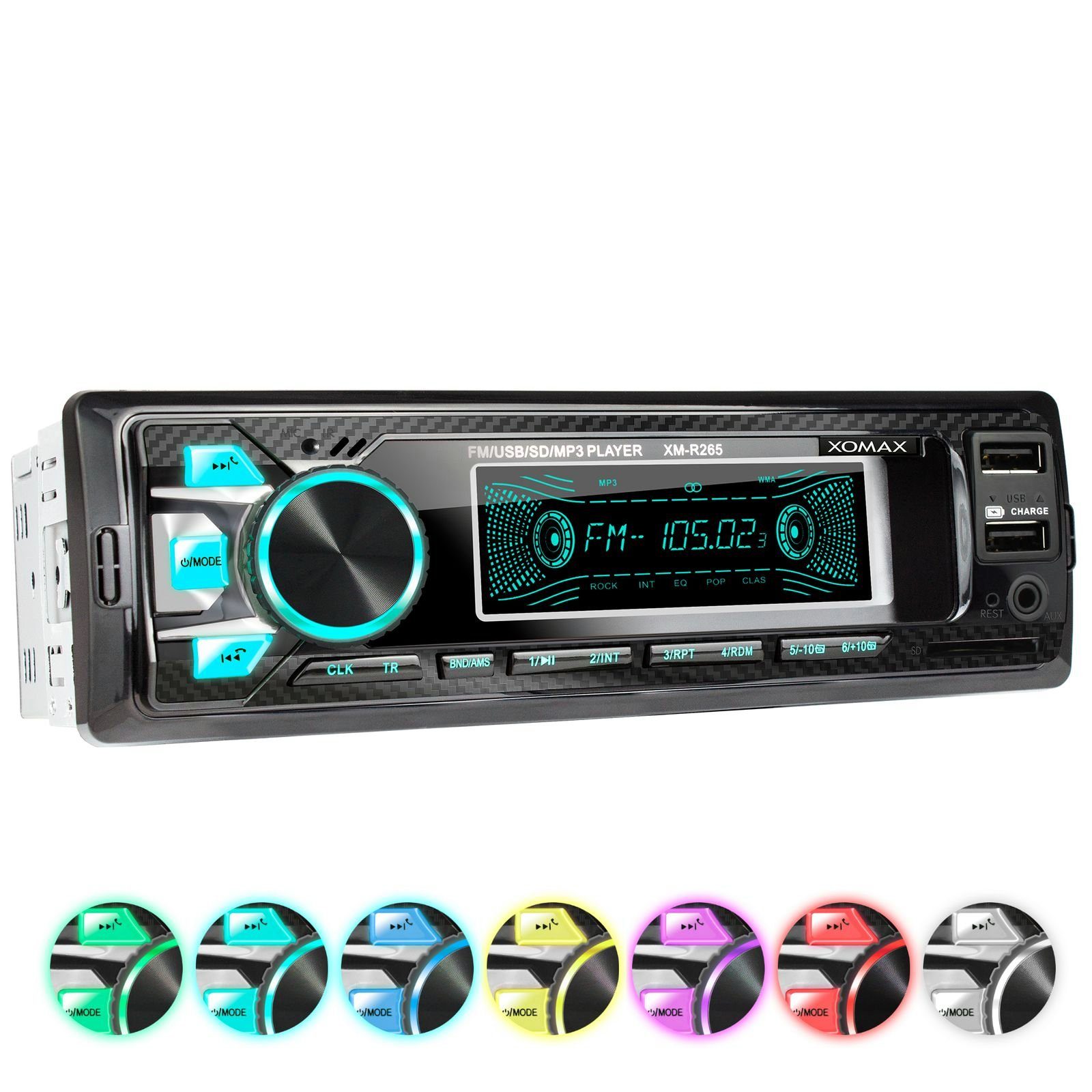 XOMAX XM-R279: Autoradio mit Bluetooth Freisprecheinrichtung, 2. USB mit  Ladefunktion, SD, AUX IN, 1 DIN
