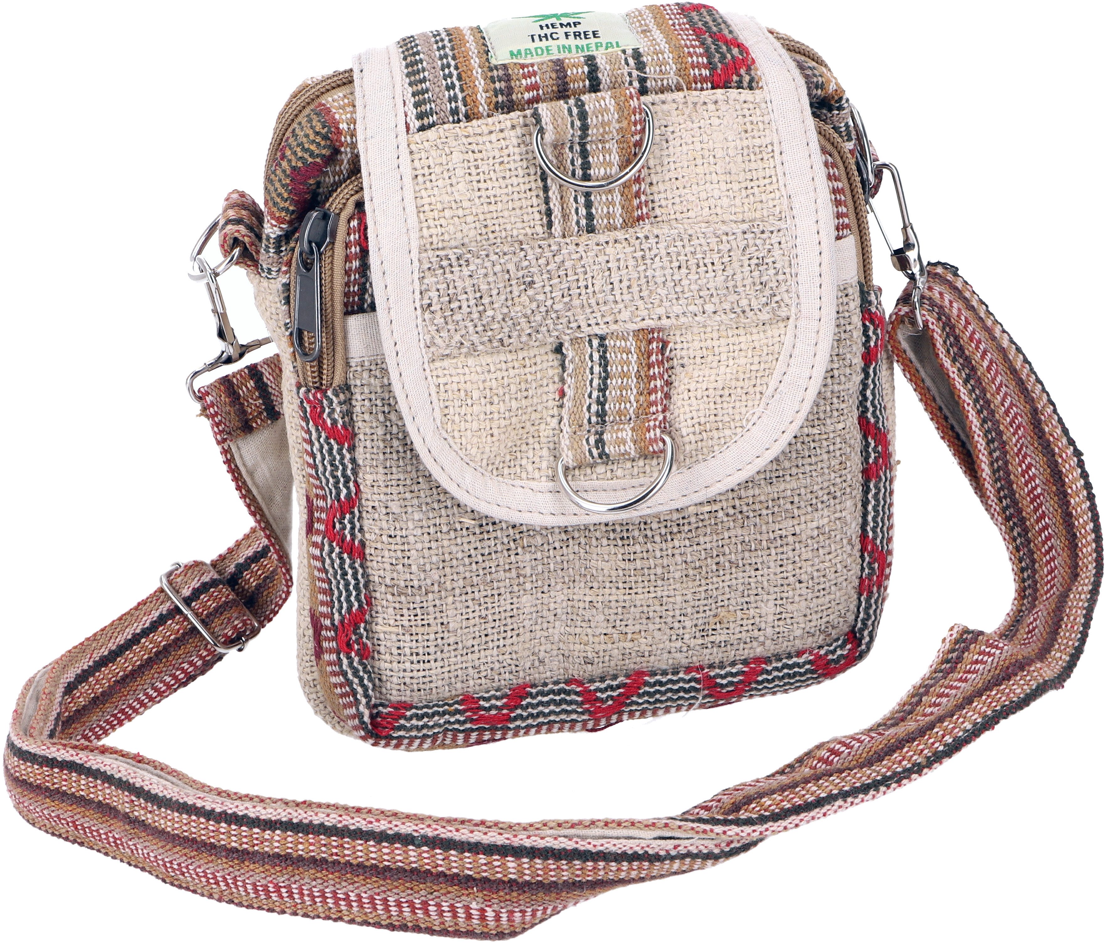 Schultertasche Kleine Hanf Schultertasche, KameraTasche, Nepal..