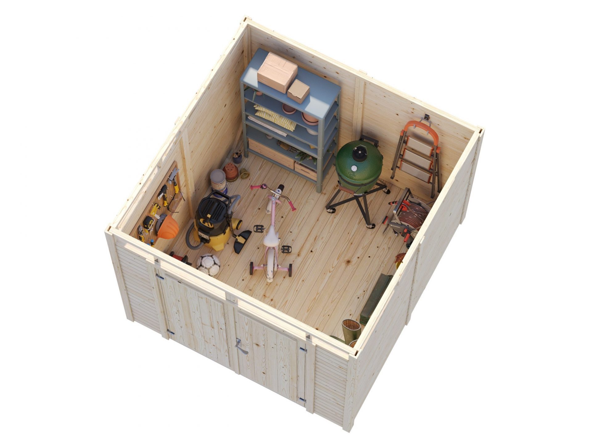 Palmako Gerätehaus Pultdach Holz Elias 4,9 m² Gartenhaus, BxT: 228x247 cm, ohne Dacheindeckung