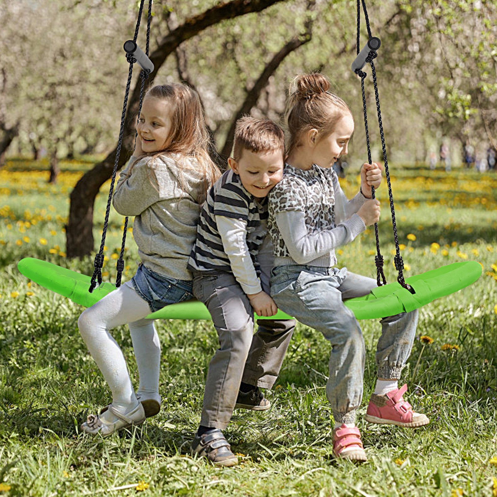 COSTWAY Nestschaukel, Gartenschaukel 100-160cm verstellbaren Seil, günstig online kaufen