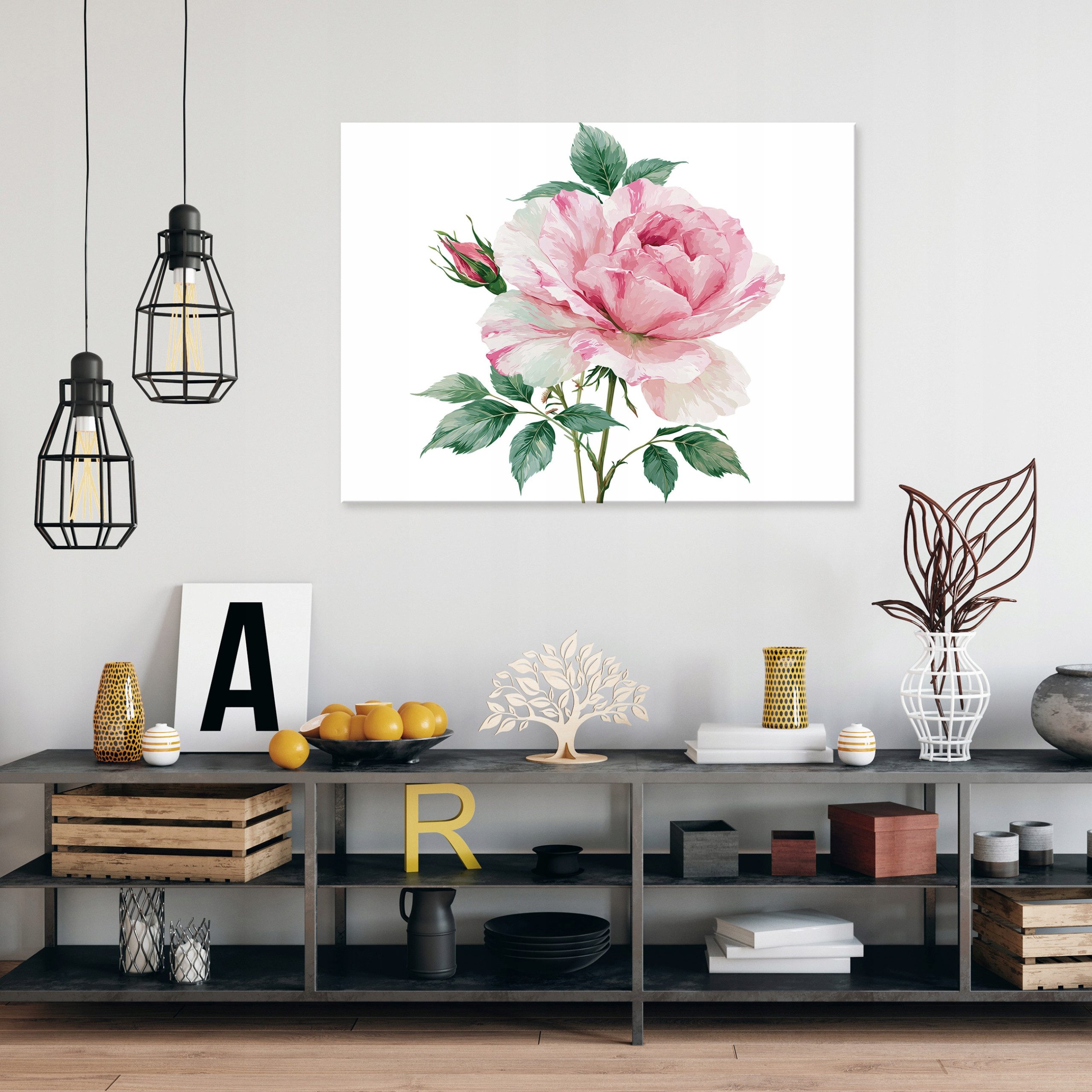 Wallarena Leinwandbild Blumen Rosen UV-beständig handgespannt Wohnzimmer 60x40 cm, Blumen, 40 x 30 cm