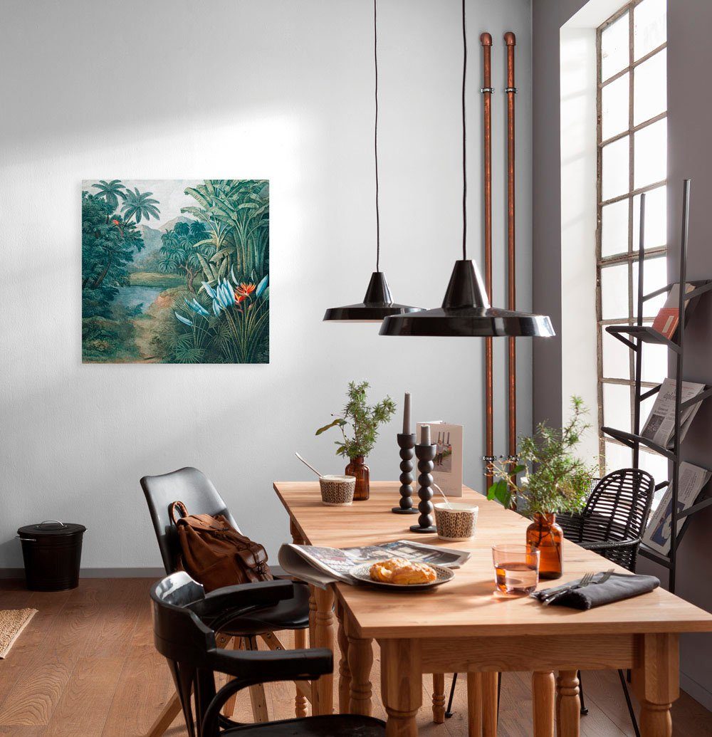 Komar Leinwandbild Exotic Empire - Größe 60 x 60 cm, Natur (1 St), Keilrahmenbild mi Echtholzrahmen