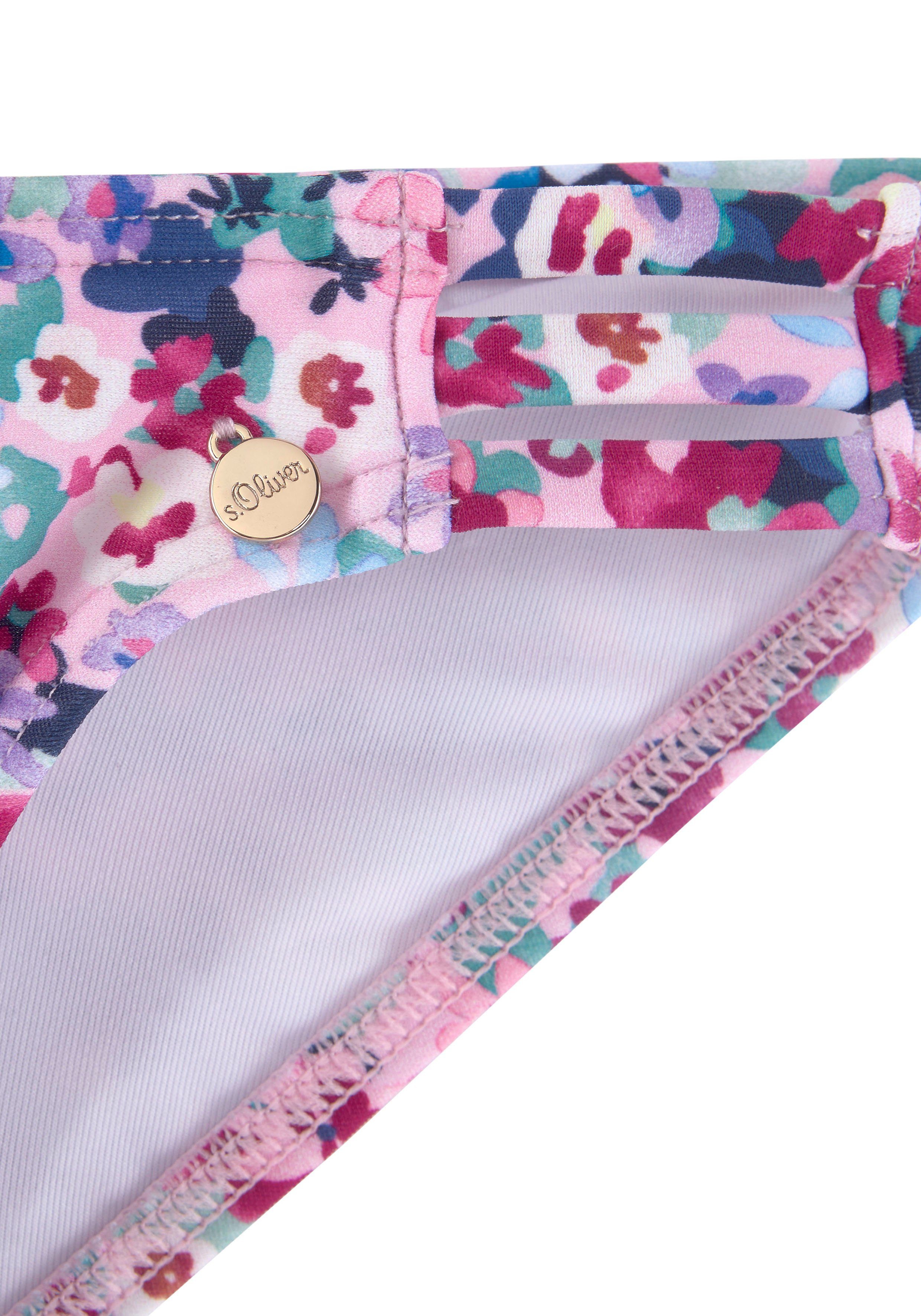 s.Oliver Bandeau-Bikini Scatter Kids mit sommerlichem Blumendruck