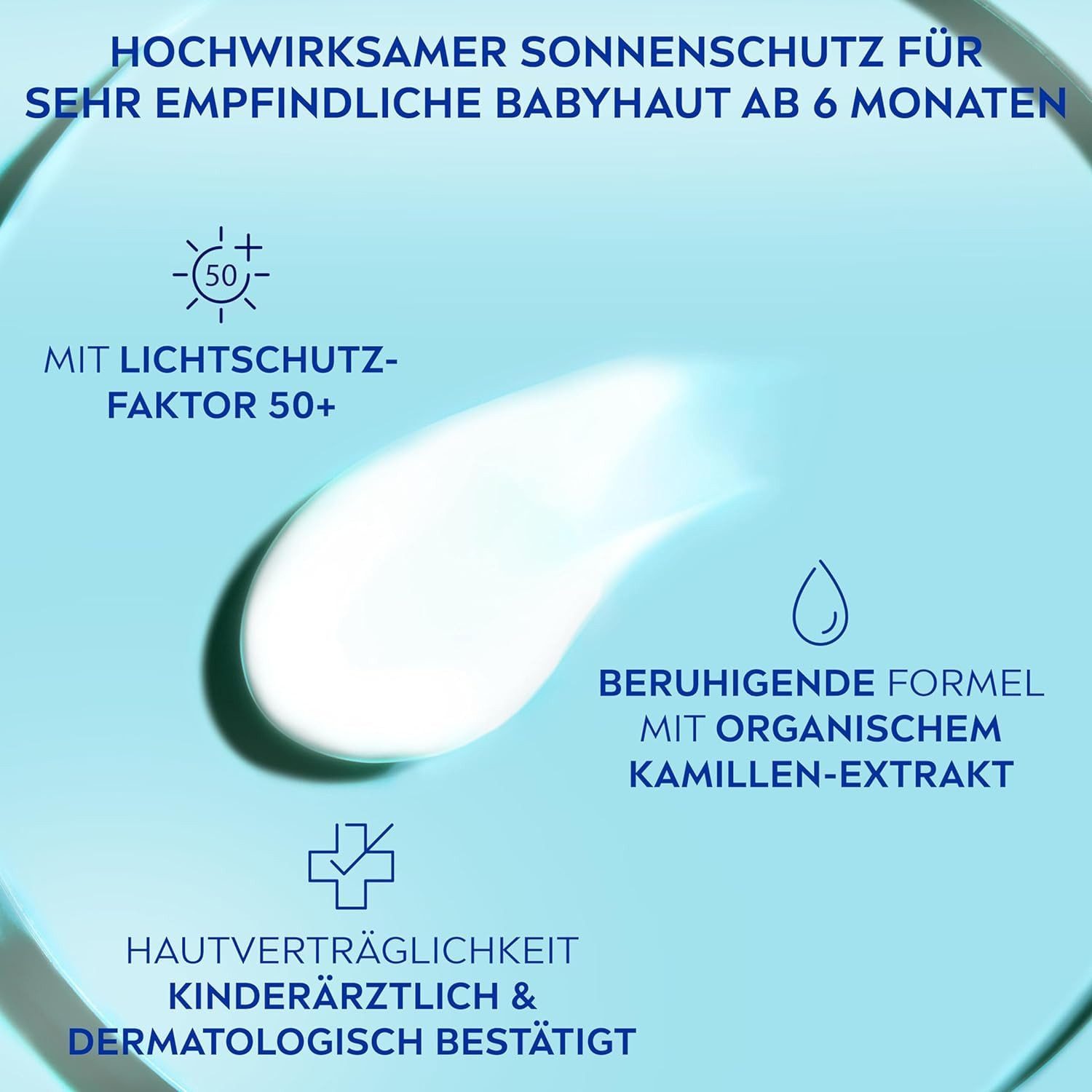 Nivea Sonnenschutzmilch Babies & Kids Sensitiv Schutz Sonnenmilch LSF 50+, 1-tlg.