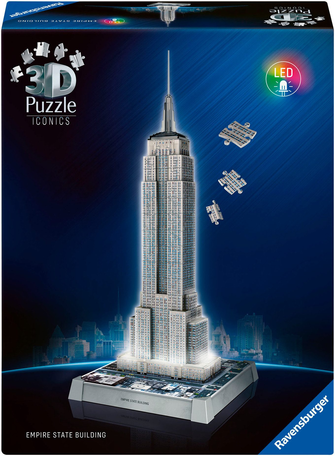 Ravensburger 3D-Puzzle Iconics: Empire State Building - mit Licht, 216 Пазлиteile, Made in Europe