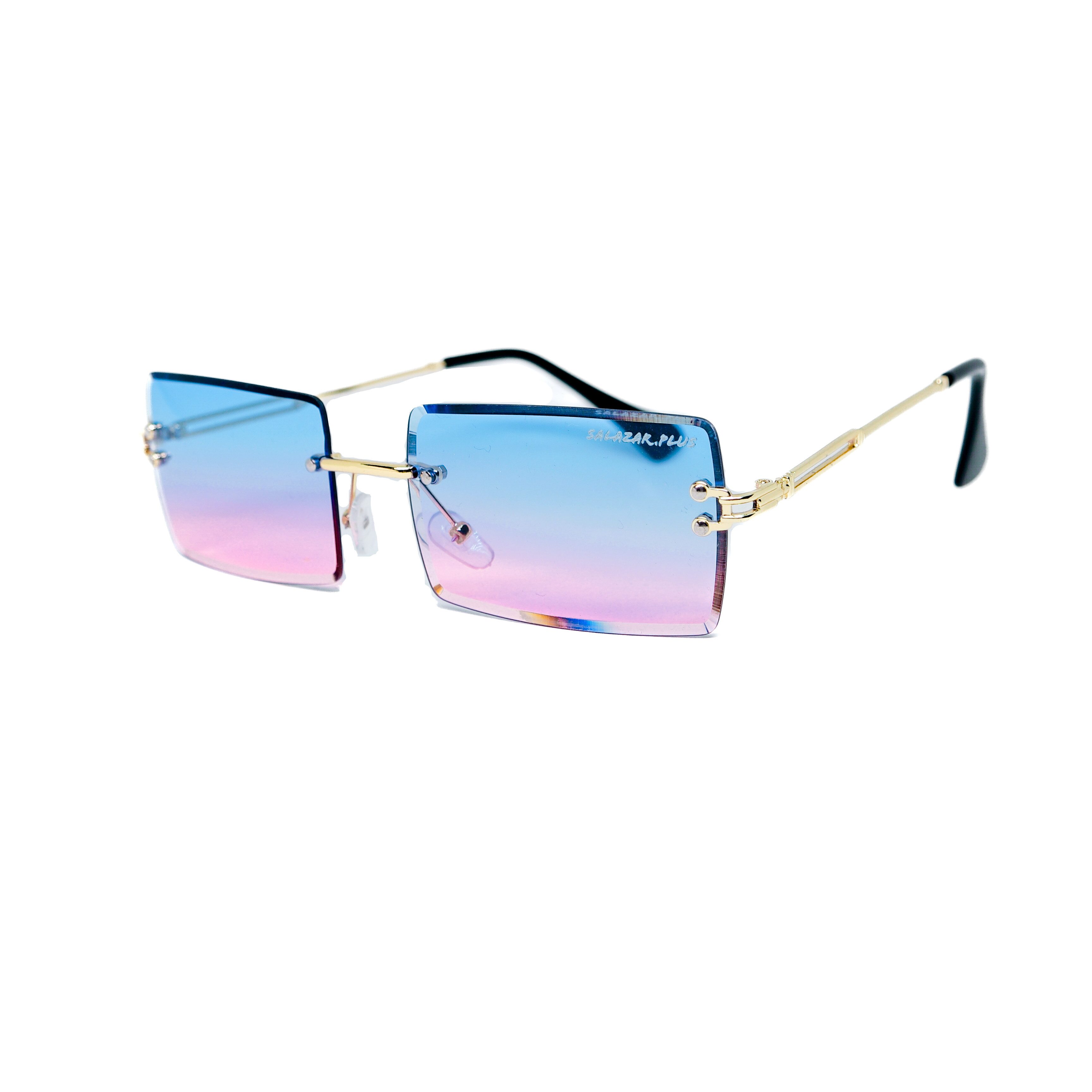 salazar.plus Sonnenbrille Randlos Rechteckig Unisex Rahmenlos Damen Herren leichte Brille