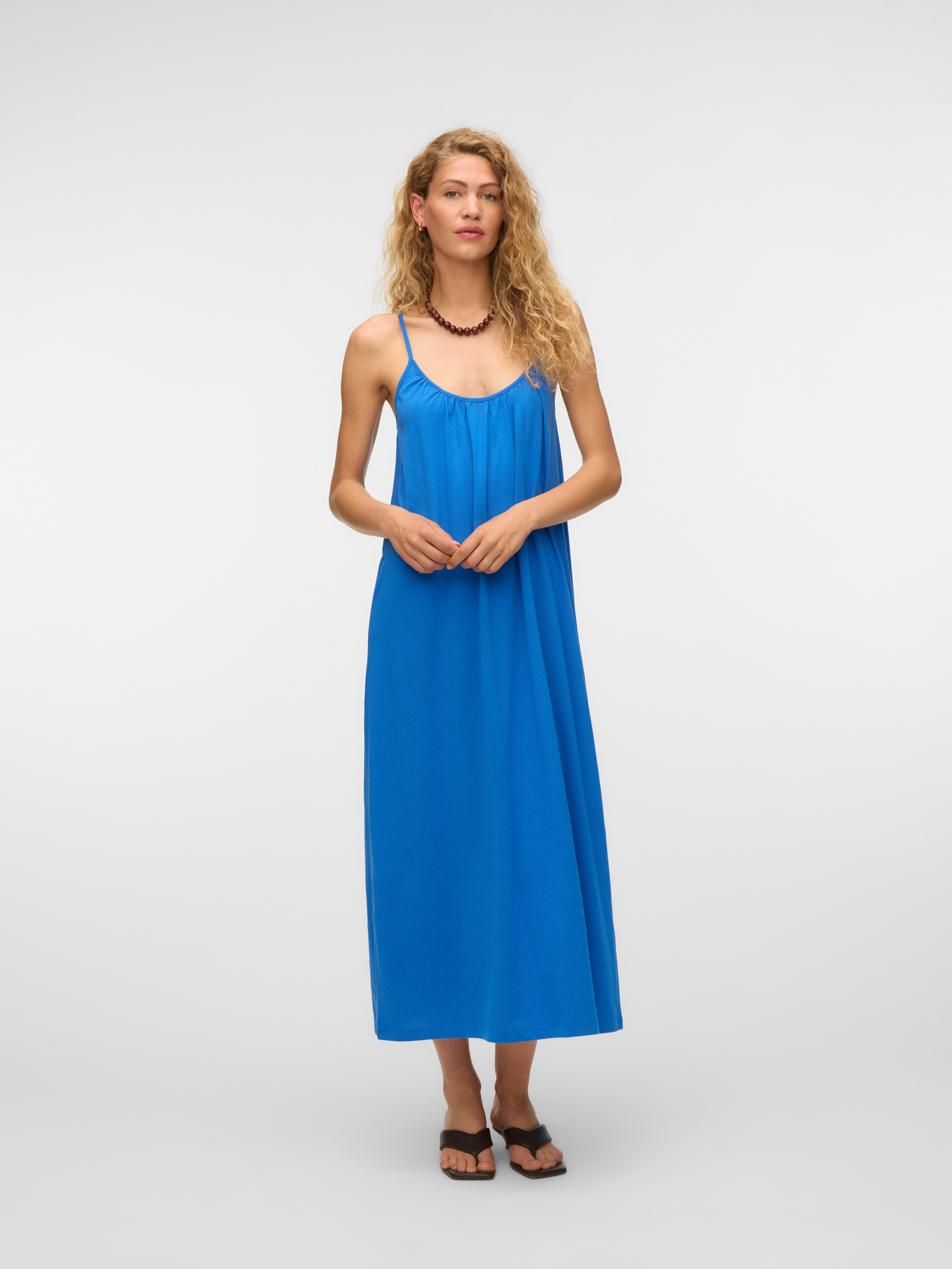 Vero Moda Maxikleid VMLUNA SINGLET ANKLE DRESS NOOS Baumwollmischung, regular fit