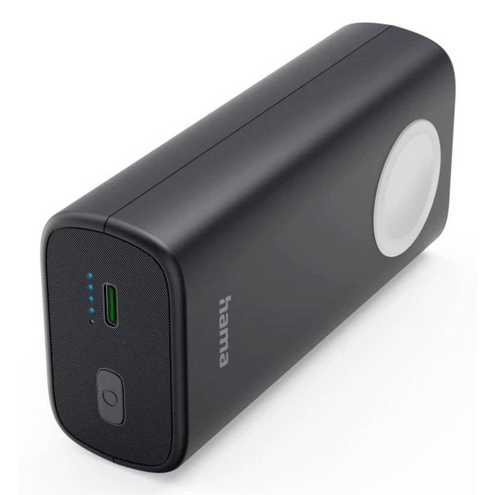 Hama Powerbank 10000 mAh Qi Wireless Charging Li-Ion Schwarz, Grau Powerbank