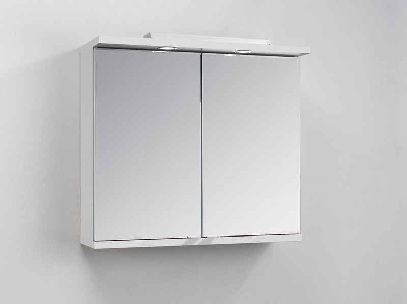Homexperts Spiegelschrank Nusa Breite 80 cm, mit LED-Beleuchtung und Schalter-Steckdosen-Box