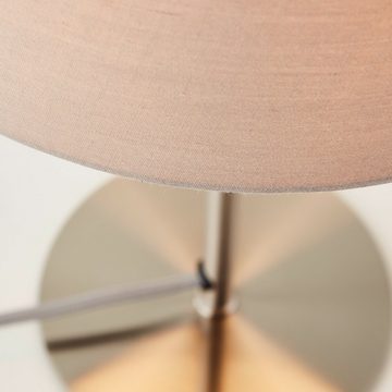 Lüttenhütt Tischleuchte Lüchte, ohne Leuchtmittel, Schreibtischlampe mit Stoffschirm Ø 40 cm, Kippschalter an der Leuchte