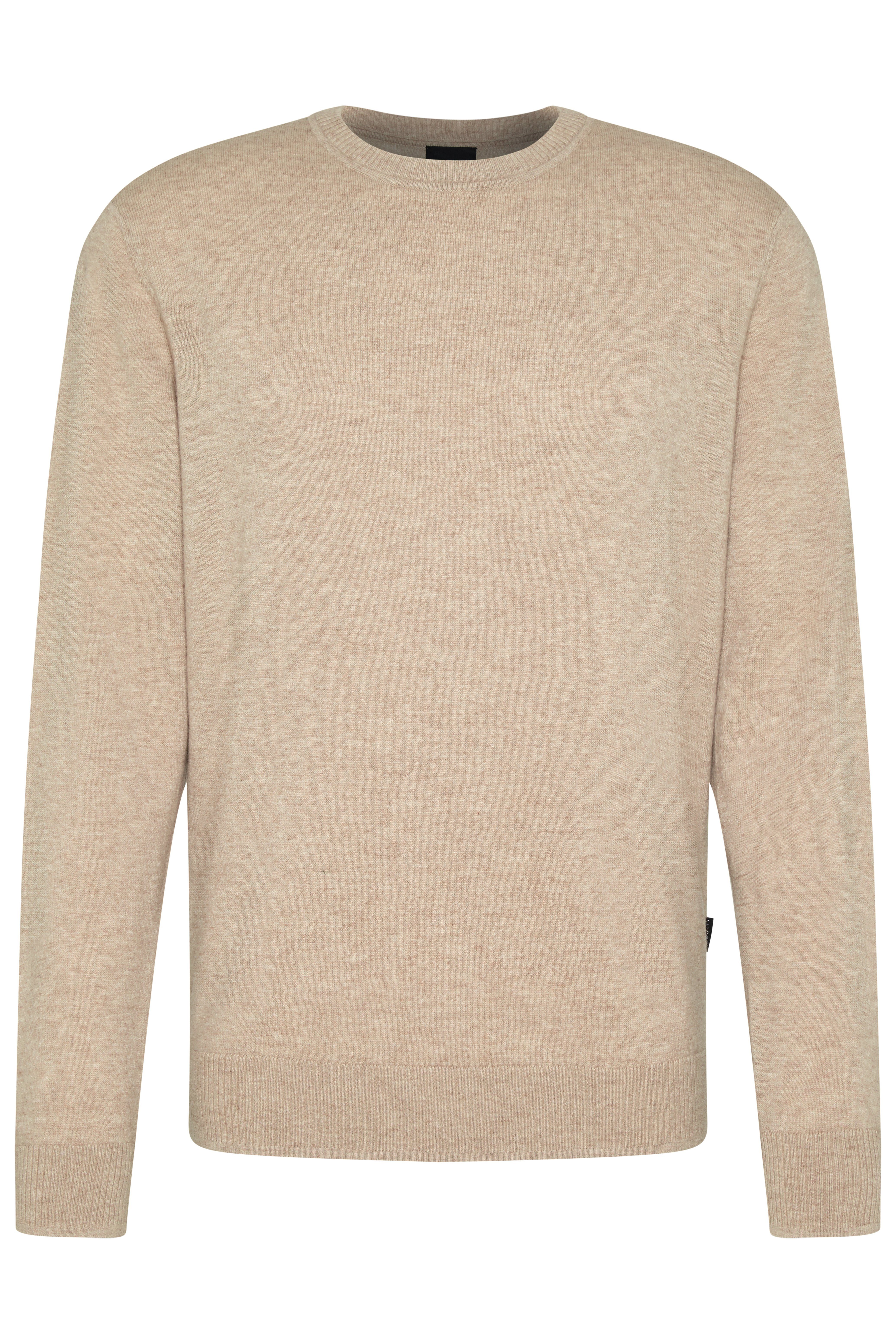 bugatti Strickpullover mit Logostickerei beige | 