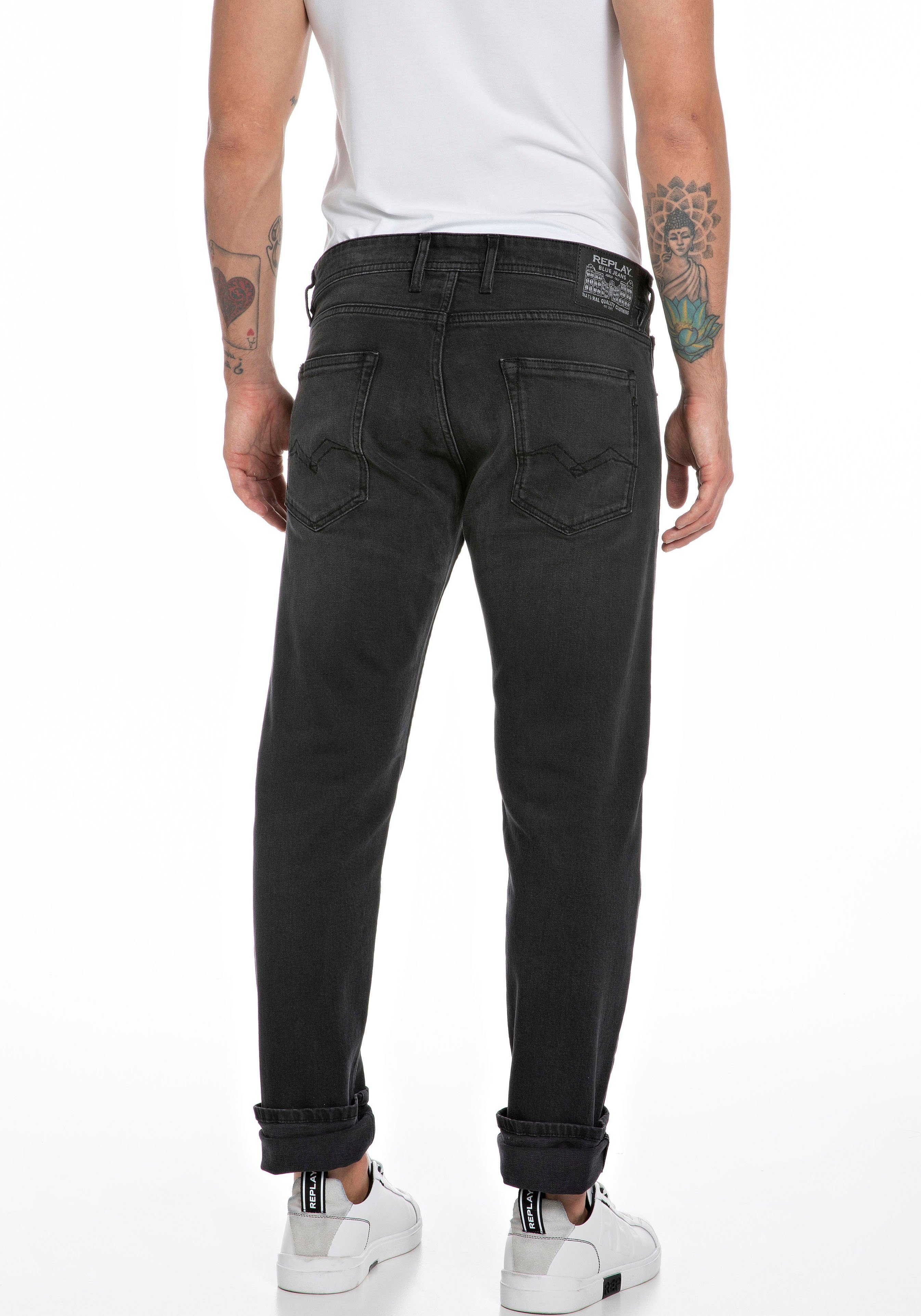 black Replay used Straight-Jeans