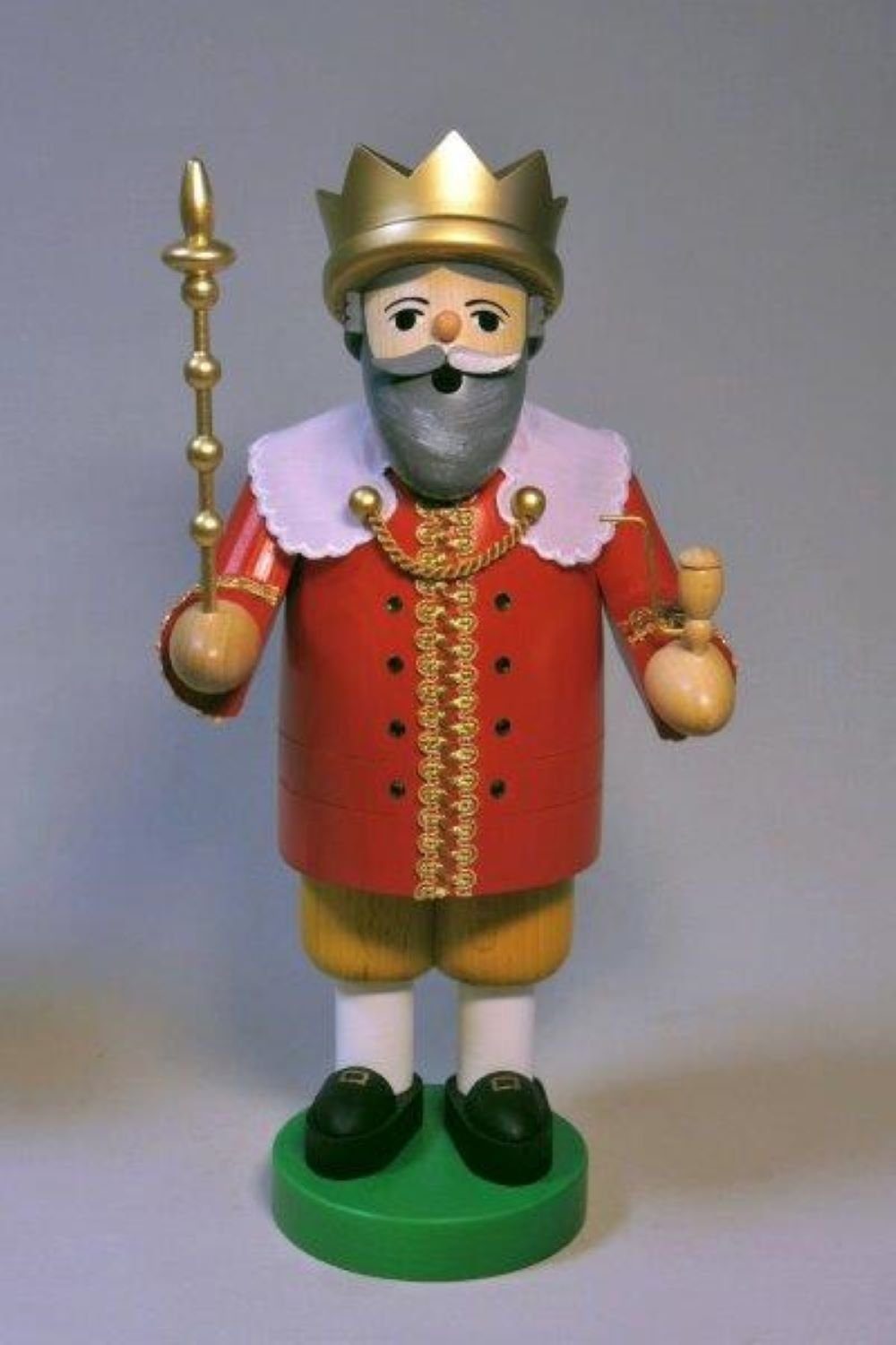 Richard Glaesser Räuchermännchen König, Höhe 35cm, Handwerkskunst original Erzgebirge