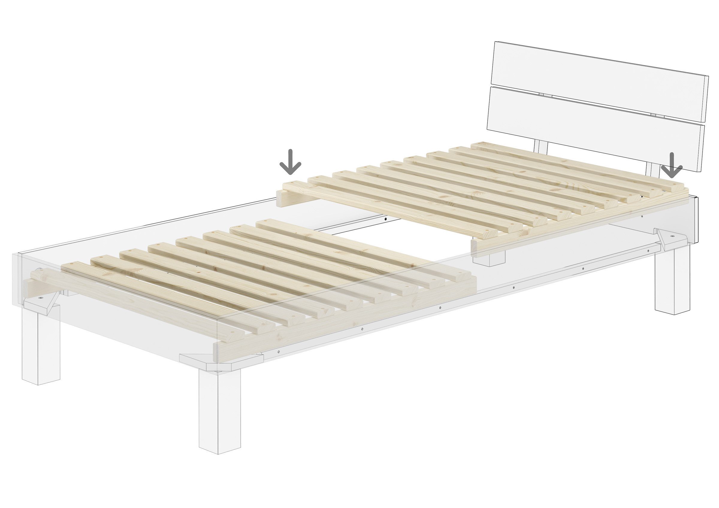 Lattenrost Lattenrost Metallfrei Stecksystem 100 x 200 cm, ERST-HOLZ – Bild 3 von 5