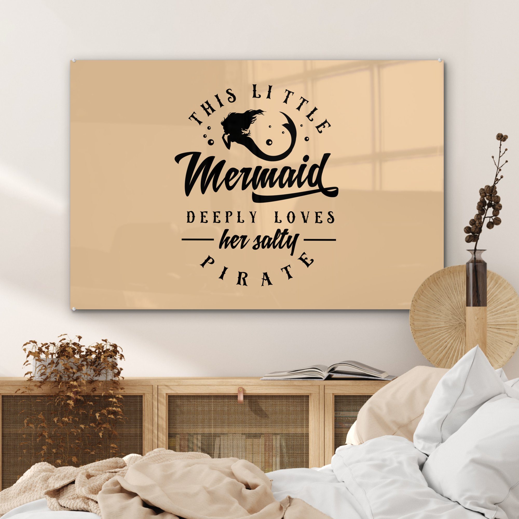 Acrylglasbild Acrylglasbilder St), Schlafzimmer & Wohnzimmer Meer, Meerjungfrau (1 - - Sprichwörter MuchoWow