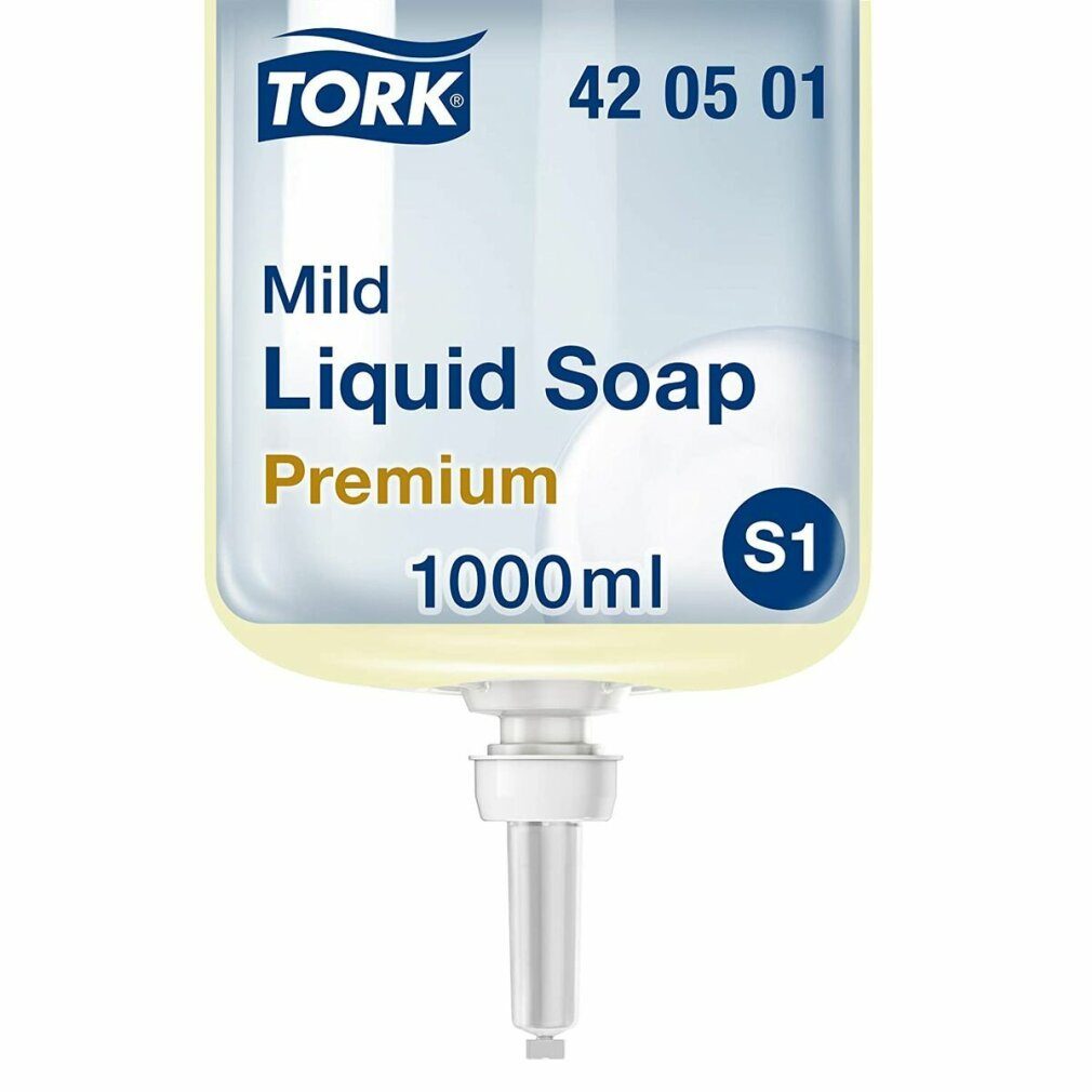 TORK Feste Duschseife Premium milde Flüssigseife Allzweckseife mit frischem Duft 1 l
