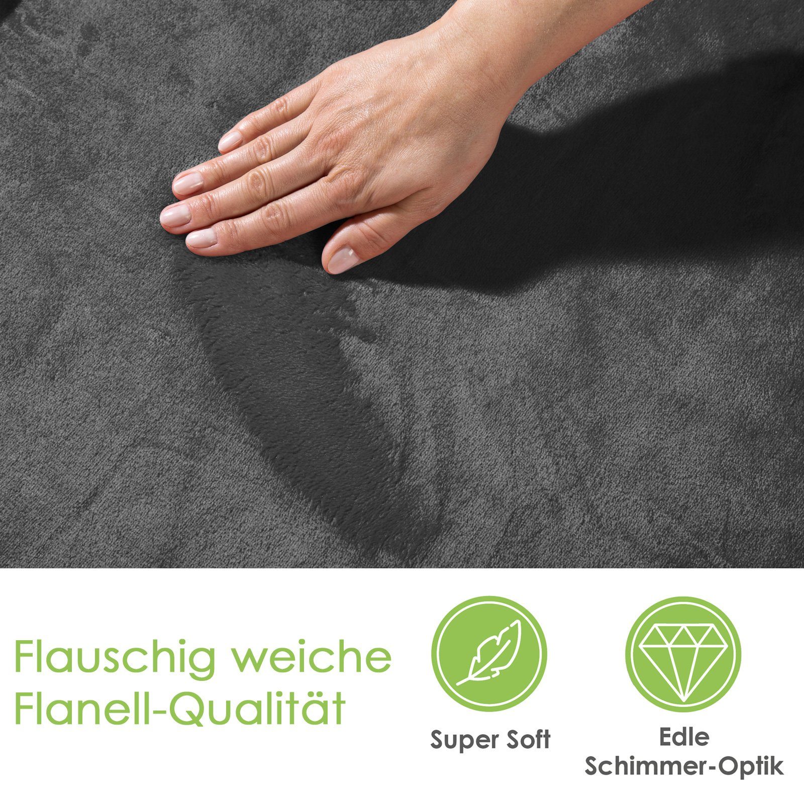 Wohndecke Premium Super Soft Flanell Kuscheldecke günstig online kaufen