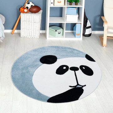 Kinderteppich Bueno Kids 1389, Carpet City, rund, Höhe: 13 mm, Spielteppich, Panda-Bär, 3D-Effekt, Weicher Flor, Pflegeleicht