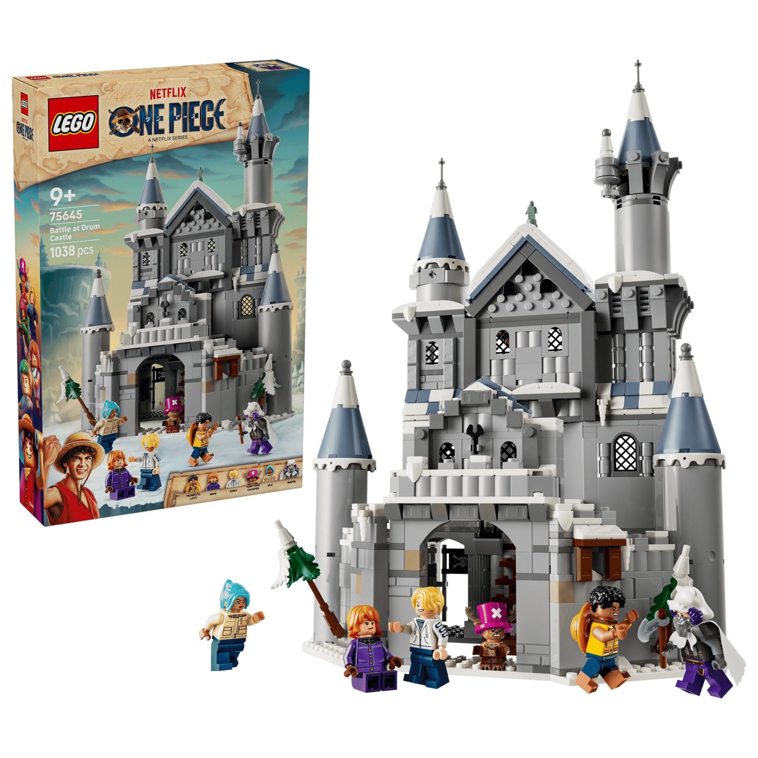 LEGO® One Piece 75645 Duell im Schloss Drumm Spielbausteine, (Set, 1038 St., Set)