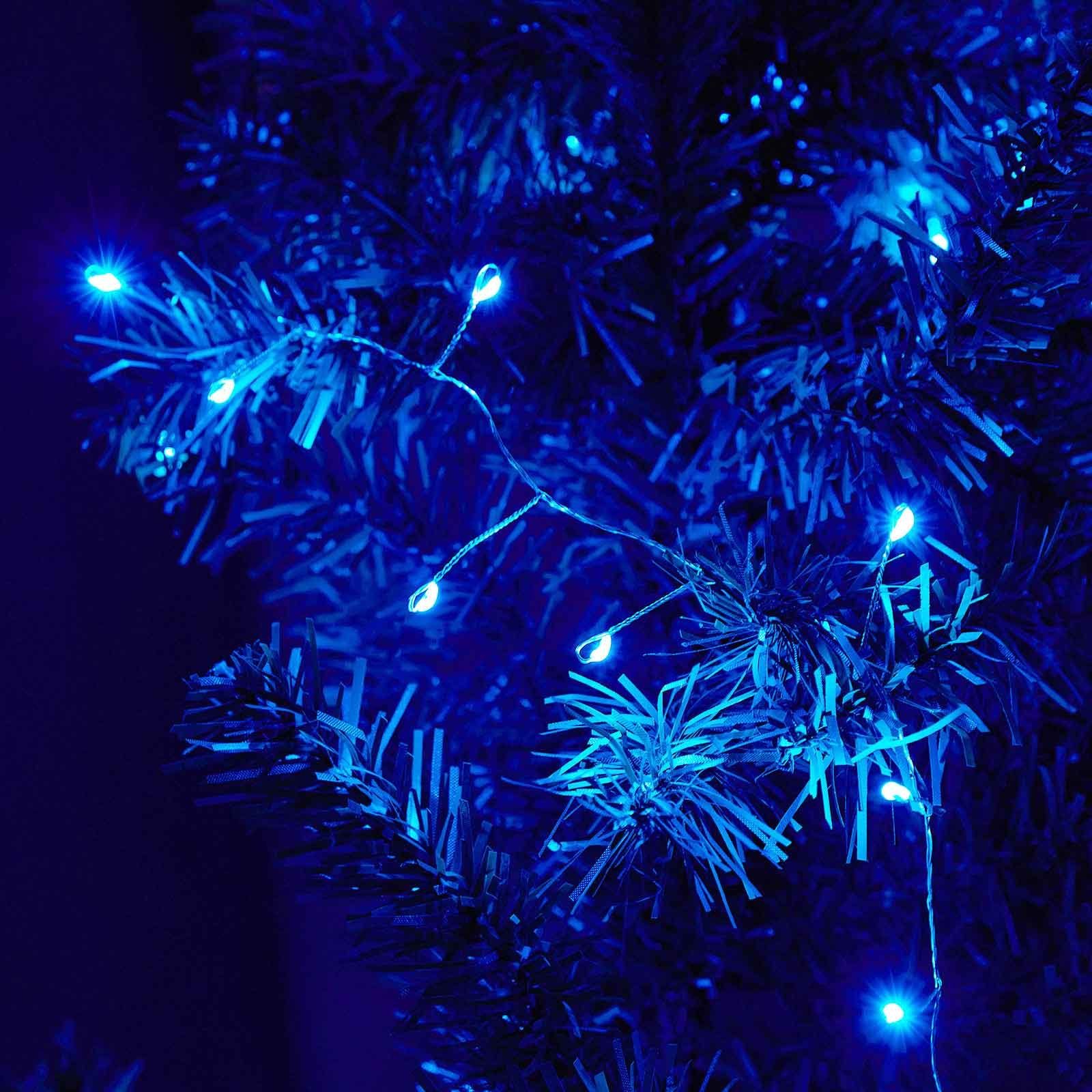 Fernbedienung, Hochzeit Fest Blau Garten für Party, LED-Lichterkette Deko Weihnachten dimmbar, Rosnek 3M/6M, Timer, USB, wasserdicht,