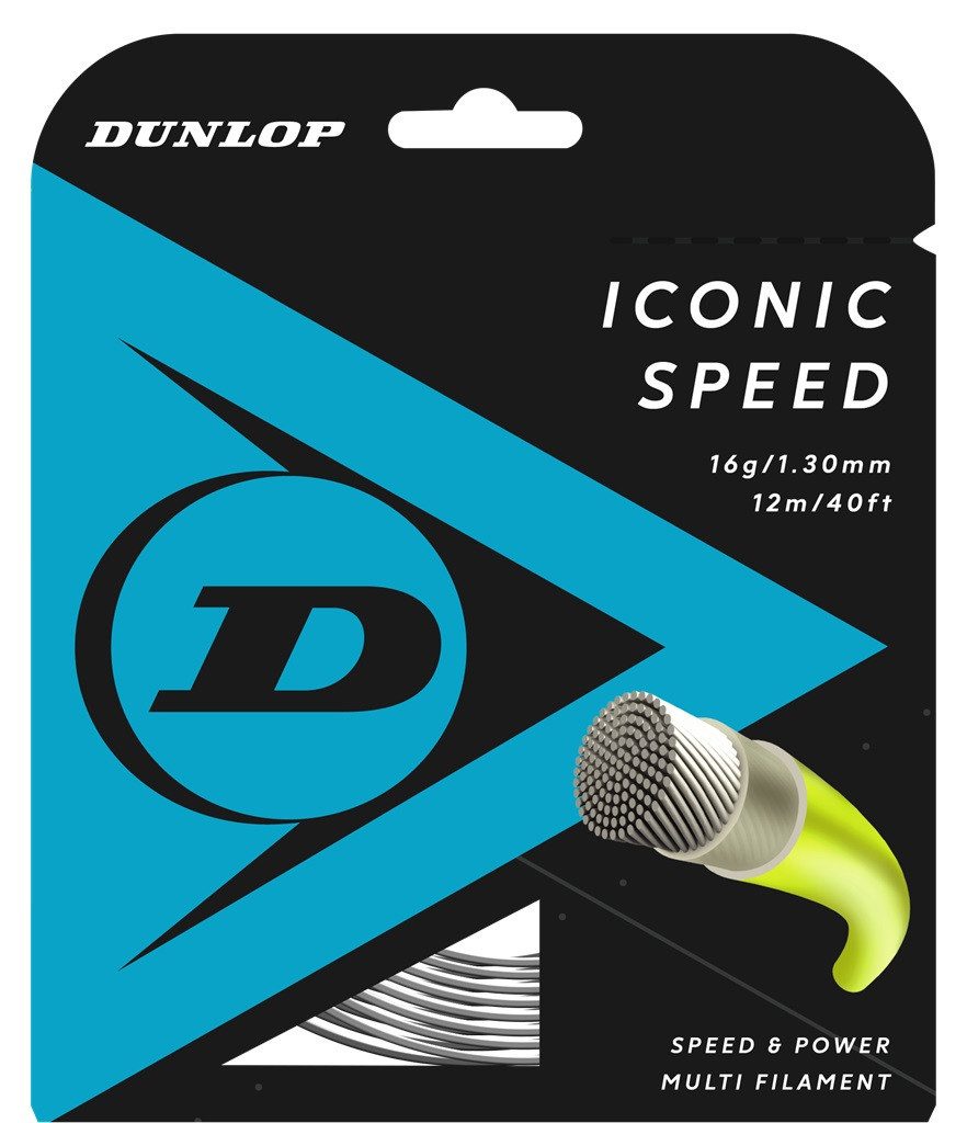 Dunlop Tennissaite Iconic Speed (Power) natur 12m Set, Saitendicke: 1.25