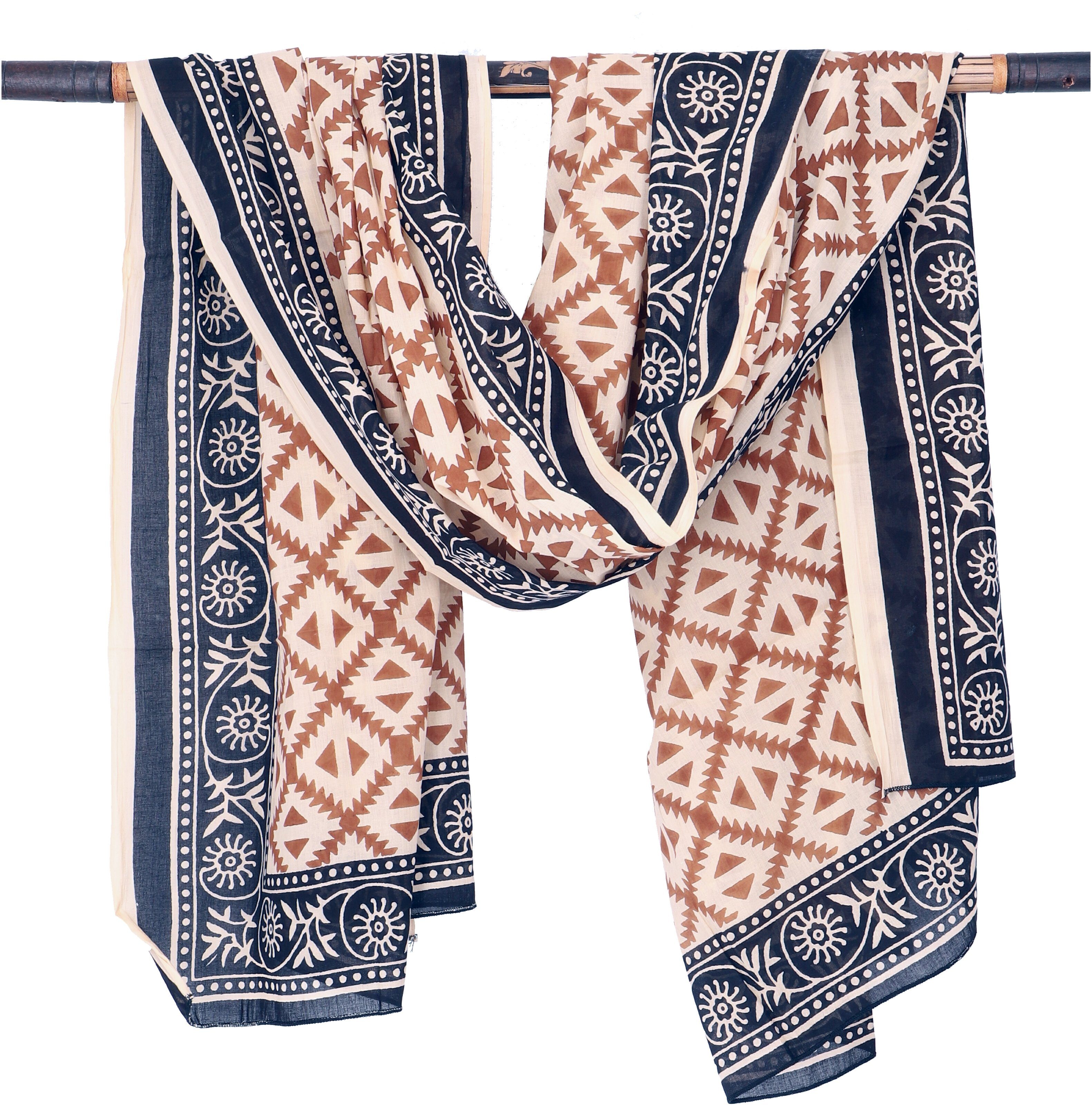 Guru-Shop Sarong Leichter Pareo Schal, Sarong, handbedrucktes..