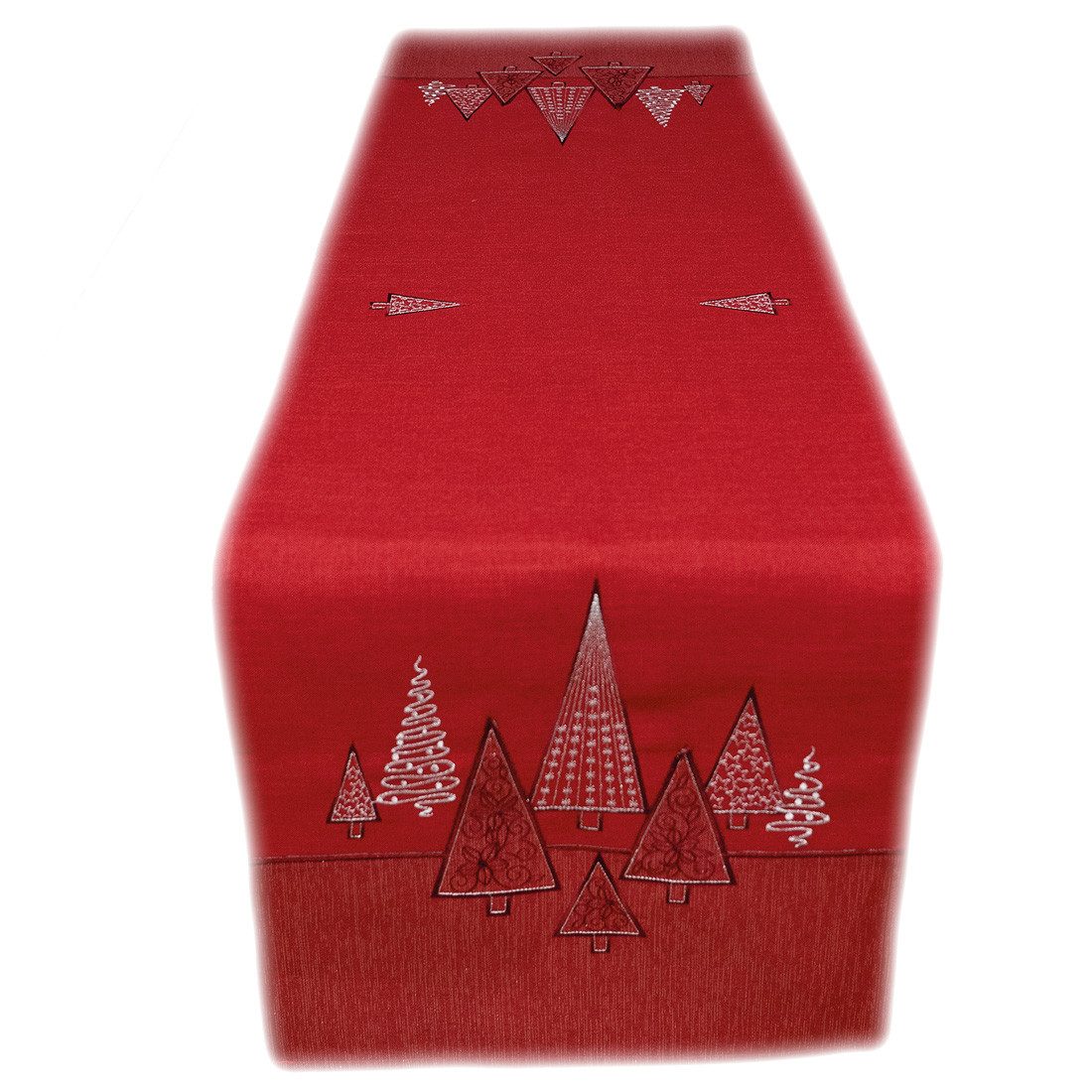 texpot Tischdecke Tischläufer Stickerei Tannenbäume Winter günstig online kaufen