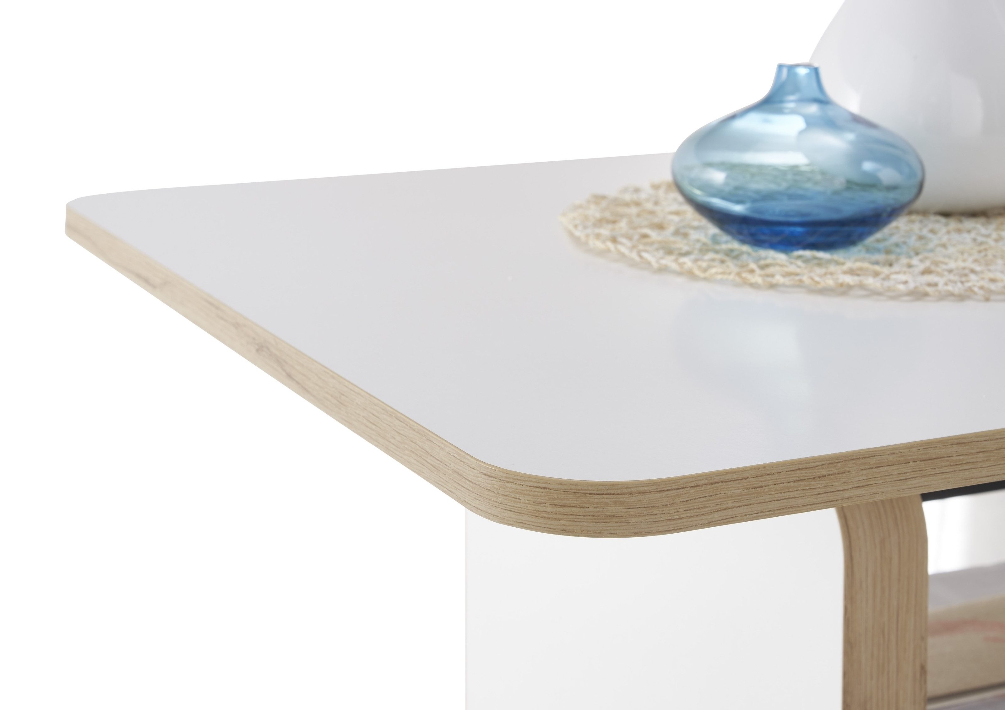 Stolkom Sp.z.o.o. Couchtisch höhenverstellbar, weiß, Artisan Eiche Dekor - 110x41/57x65cm (BxHxT)