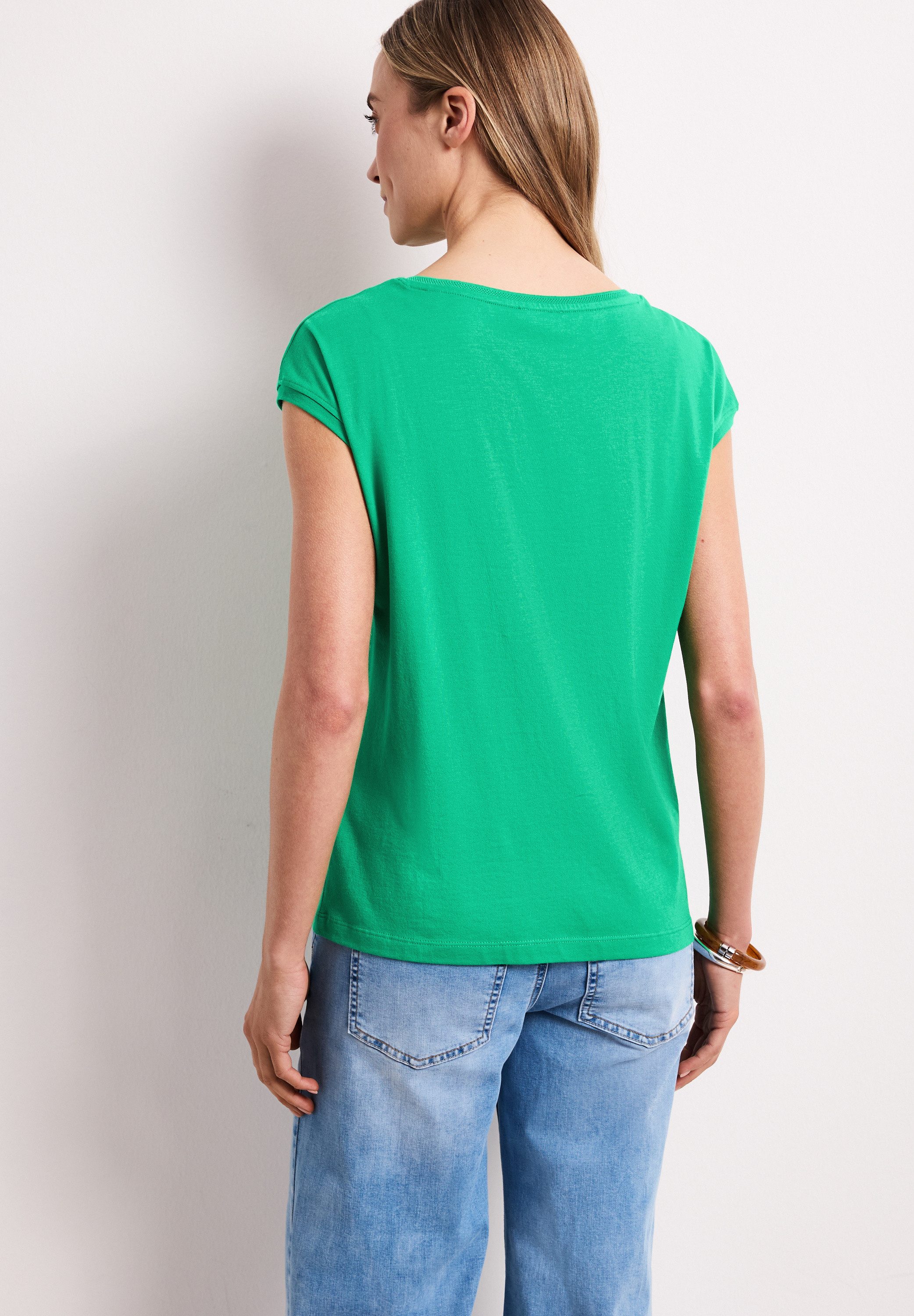 STREET ONE T-Shirt mit U-Boot-Ausschnitt