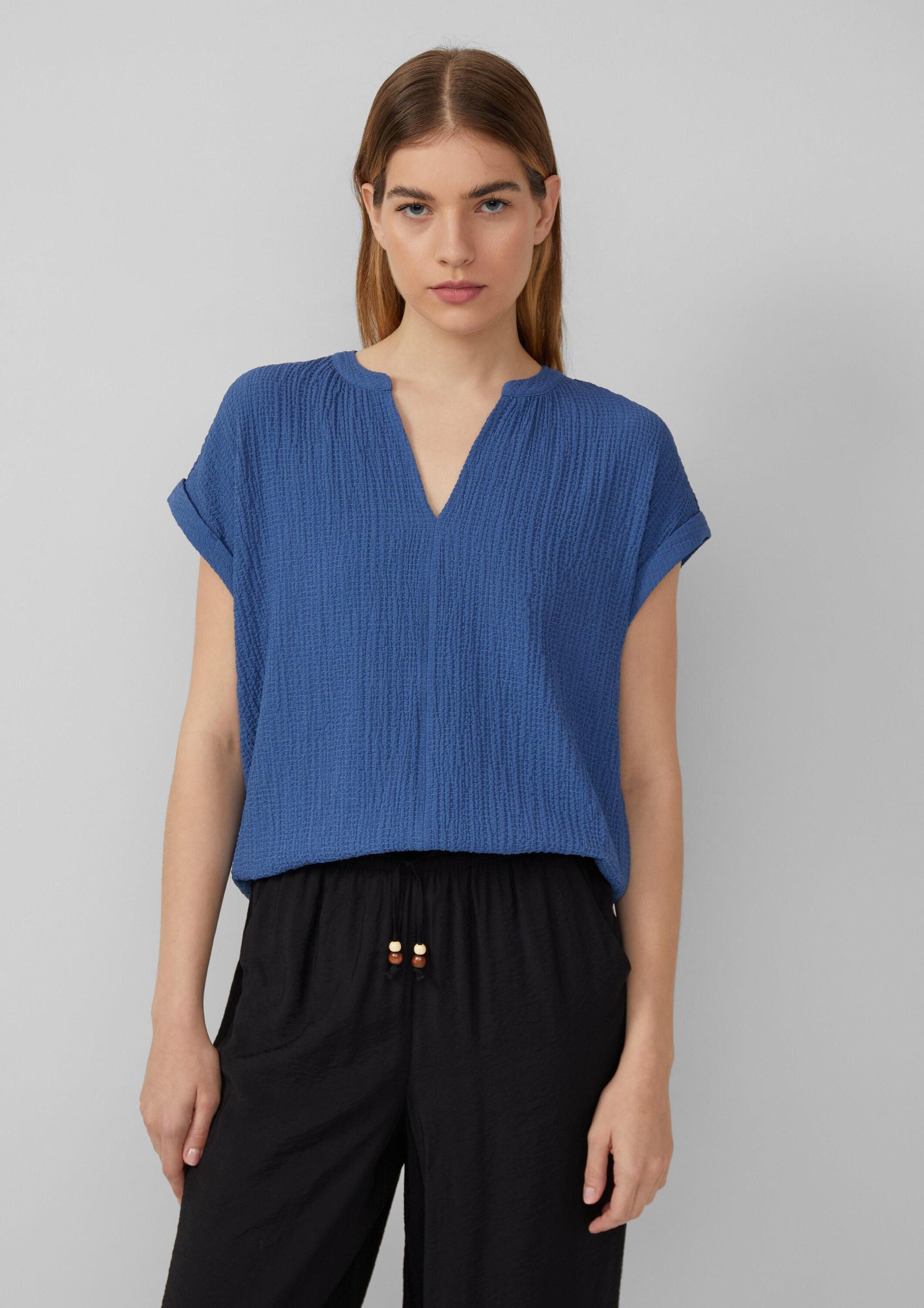 s.Oliver Blusentop Bluse Strukturierte Bluse aus Viskosemix