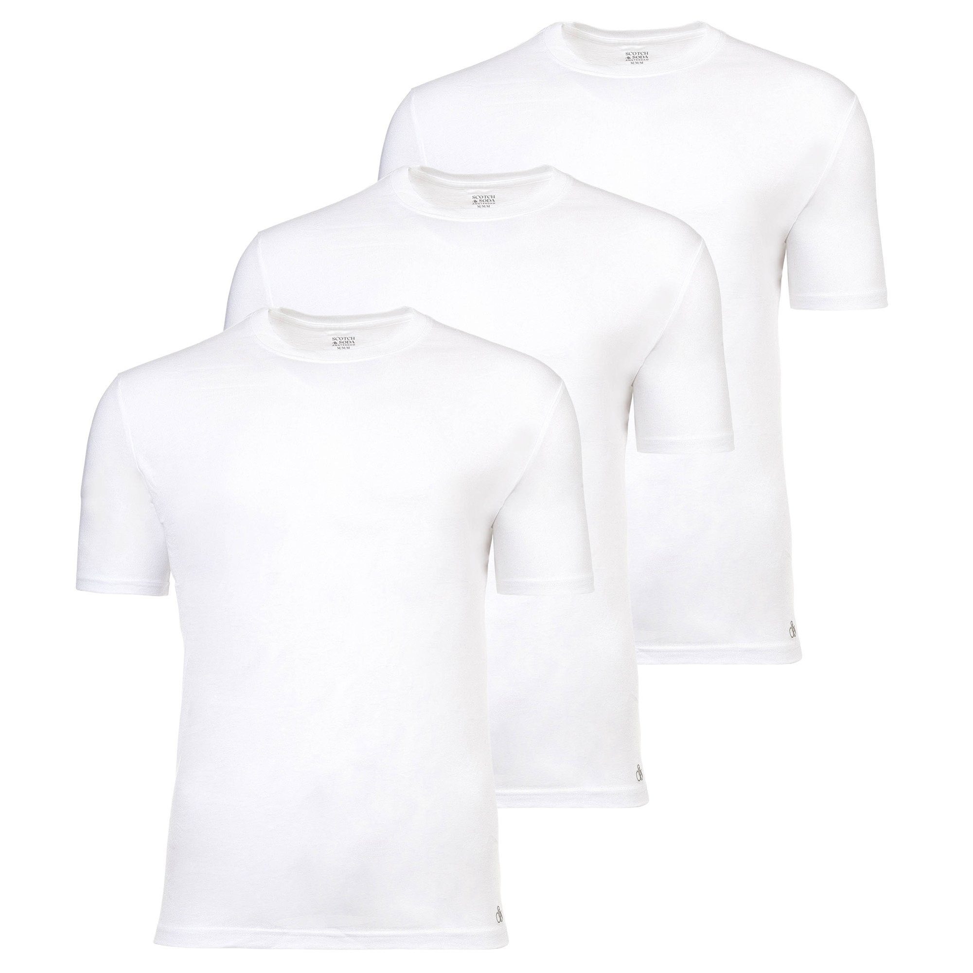 Scotch & Soda T-Shirt Herren T-Shirt 3er Pack Baumwolle Ultra Soft Crew Neck Tee (Packung, 3er Pack)