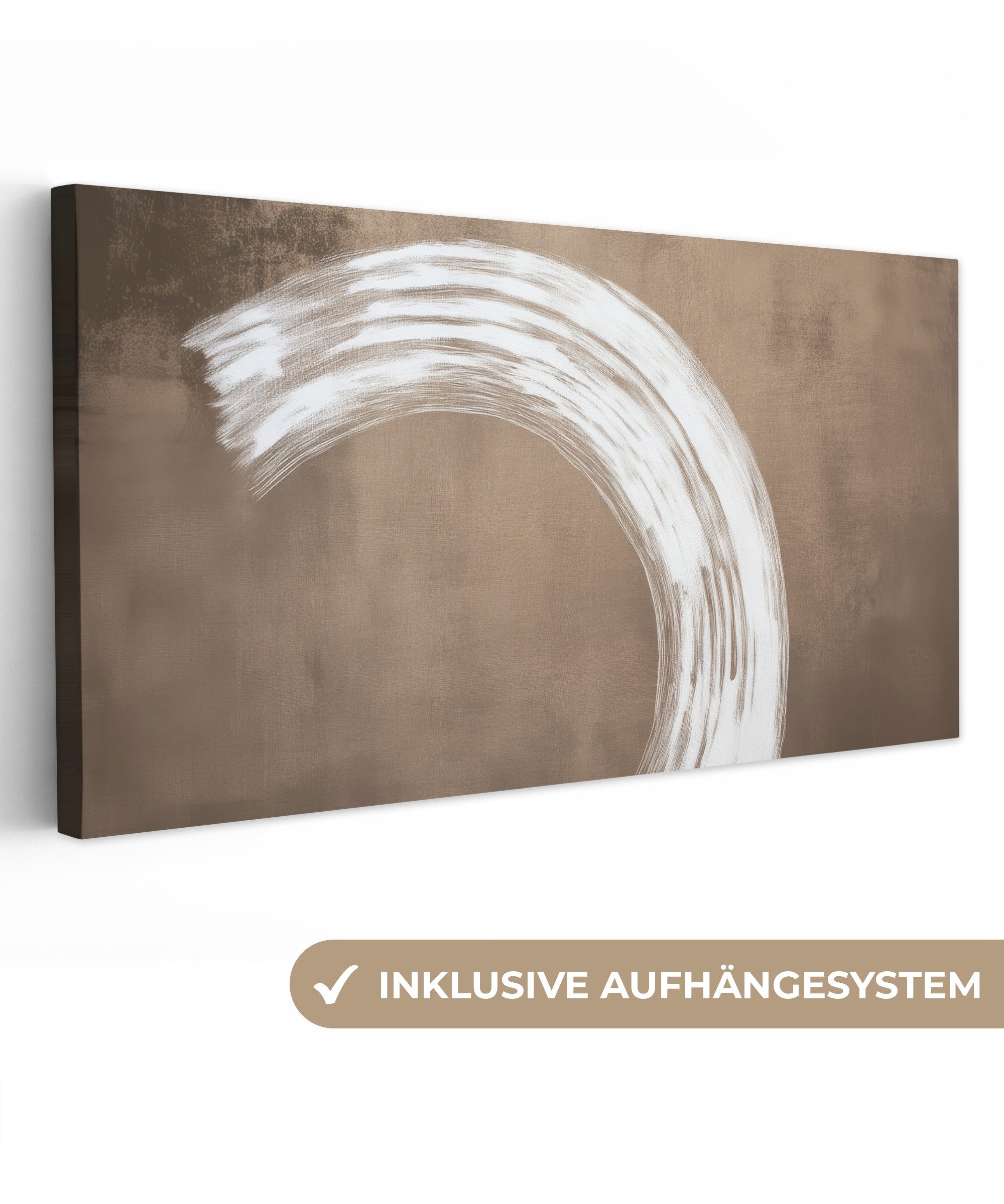 OneMillionCanvasses® Leinwandbild Panorama Farbe - Braun - Japandi, Fotodru günstig online kaufen