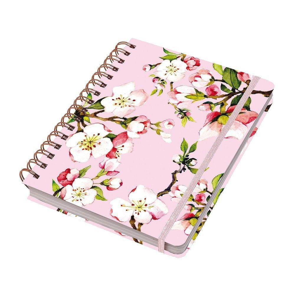 Notizbuch Ringbuch Hardcover Kirschblüte rosa