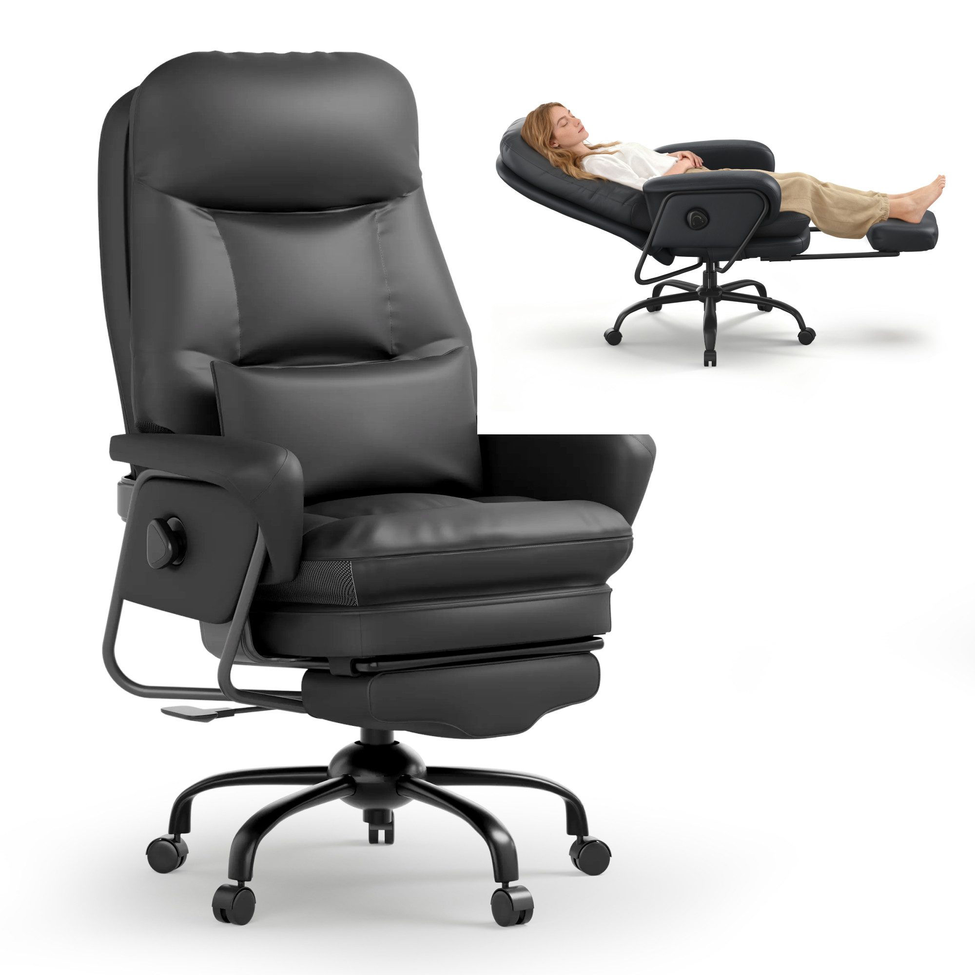 FLEXISPOT Drehstuhl 3-in-1 Ergonomischer Relax- & Bürostuhl mit 160° Liegef günstig online kaufen